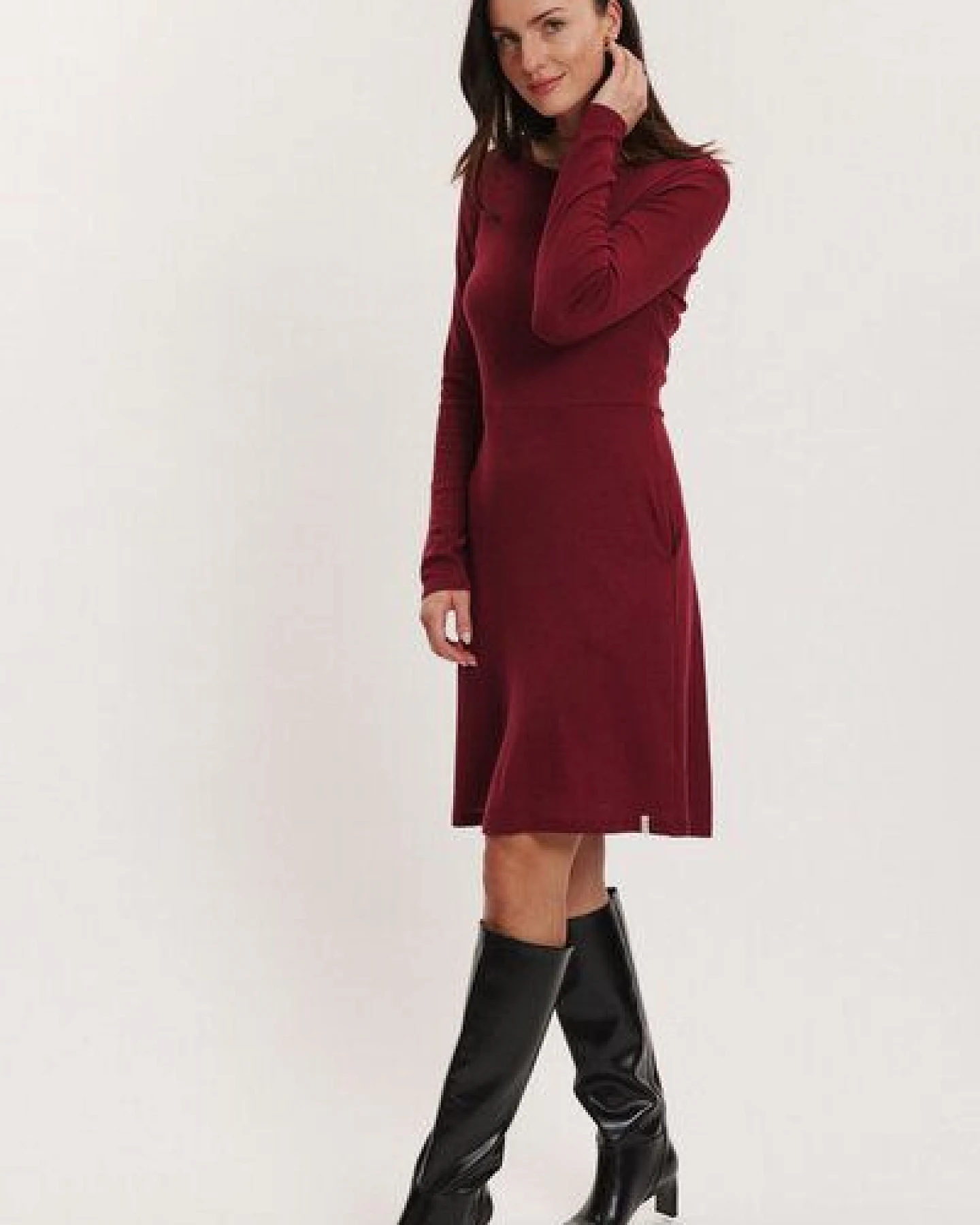 TRANQUILLO Jersey-Kleid Moonii aus Wolle-Baumwolle-Jersey – Ansicht 4