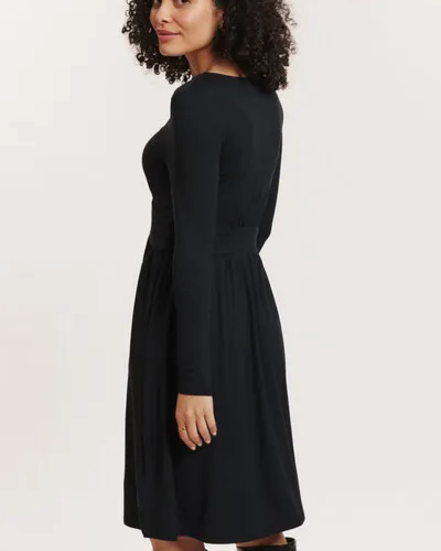 TRANQUILLO Jersey-Kleid Moonii aus Wolle-Baumwolle-Jersey – Ansicht 3