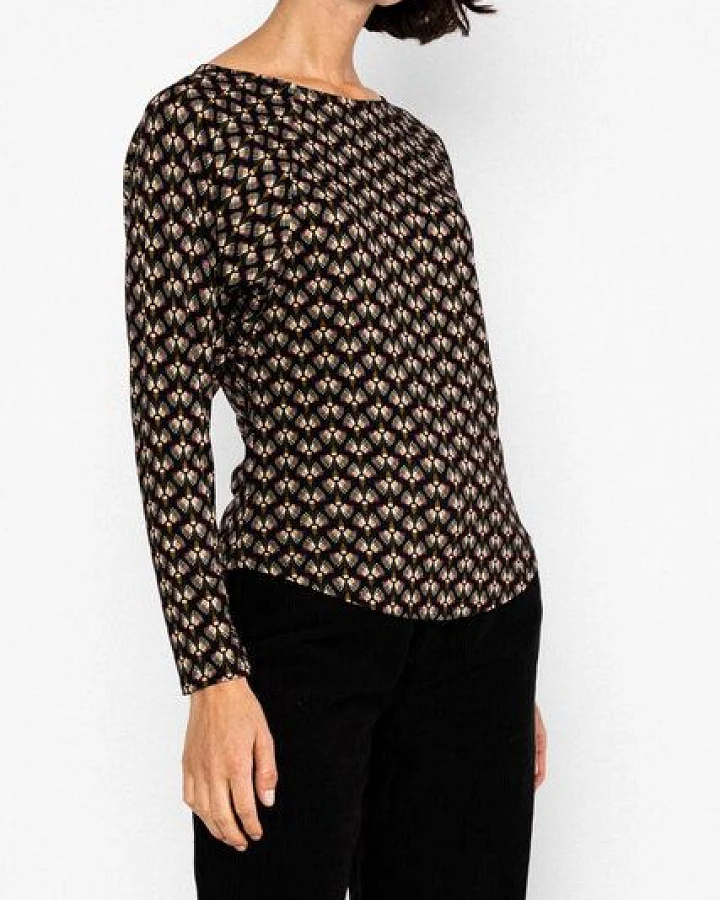 Blutsgeschwister Gemustertes Jerseyshirt Autumns Wings - Flor de Caballera
