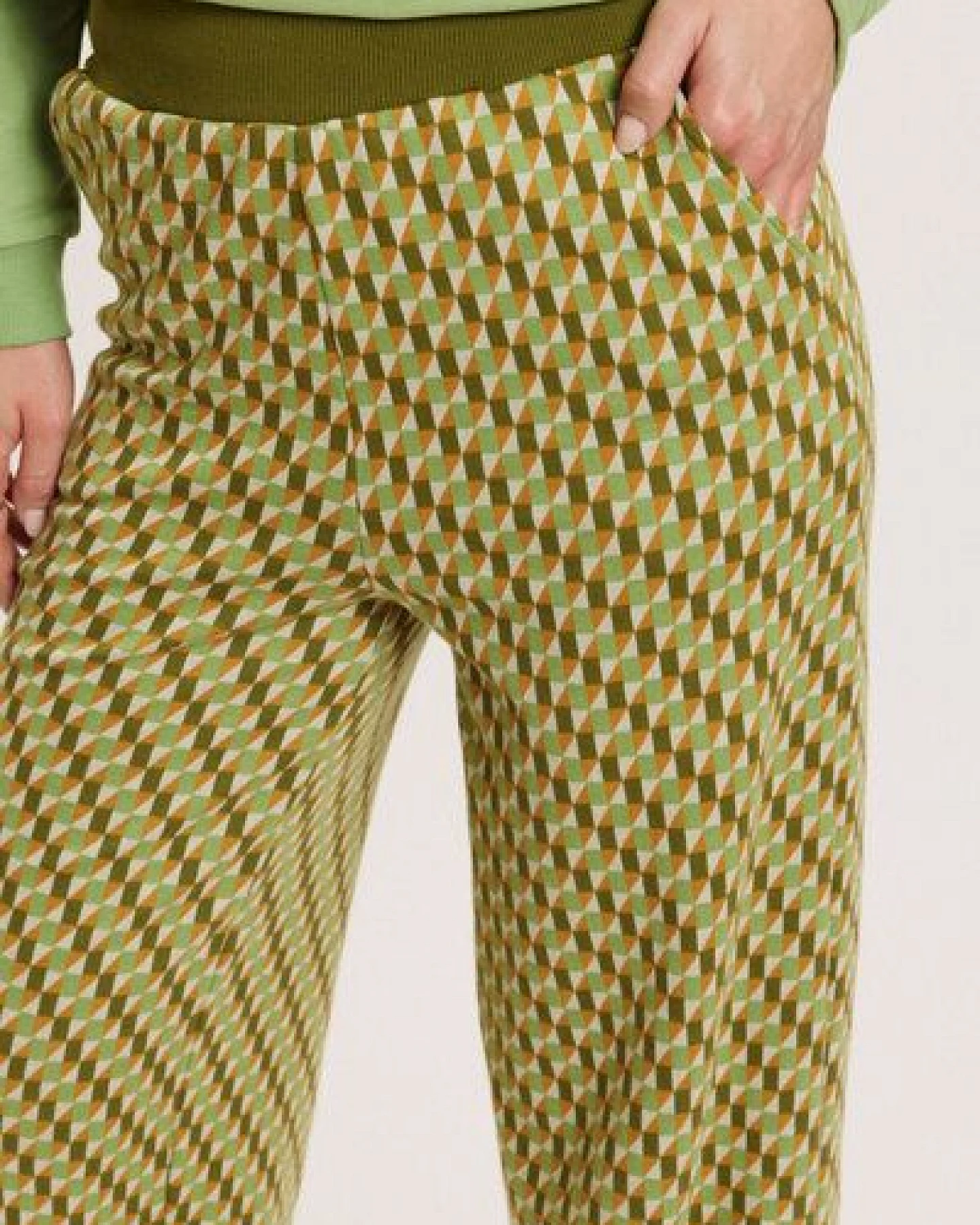 TRANQUILLO Jacquard-Hose Anikaa aus GOTS-Bio-Baumwolle – Ansicht 2