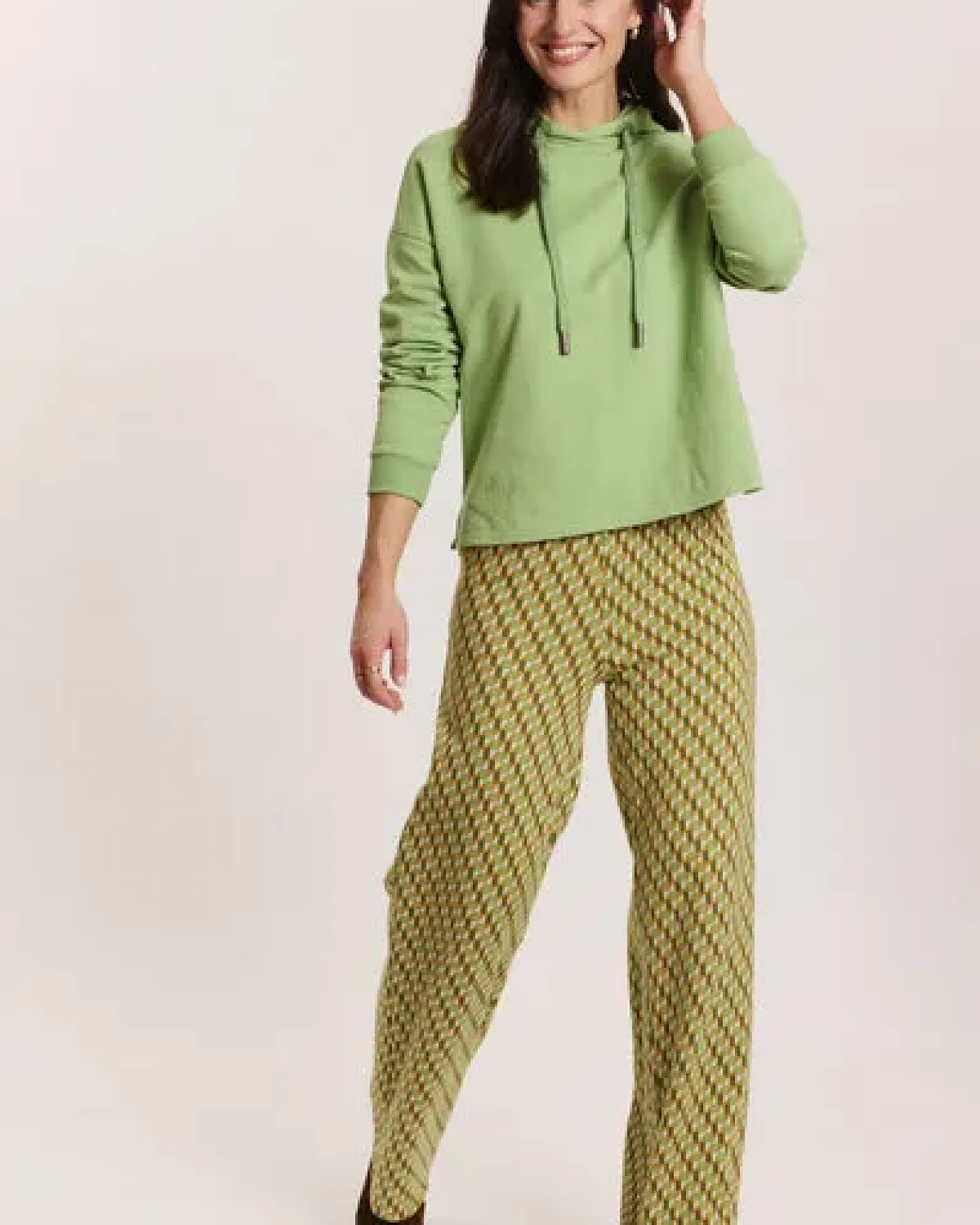 TRANQUILLO Jacquard-Hose Anikaa aus GOTS-Bio-Baumwolle – Ansicht 3