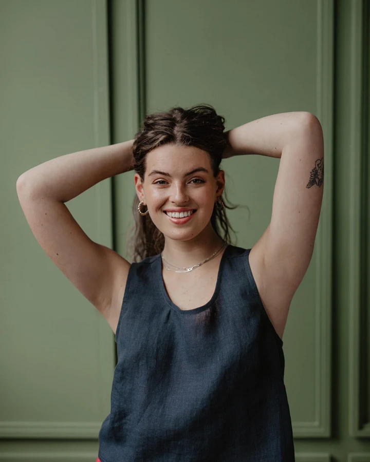 AmourLinen Damen vegan Oberteil Ella Charcoal