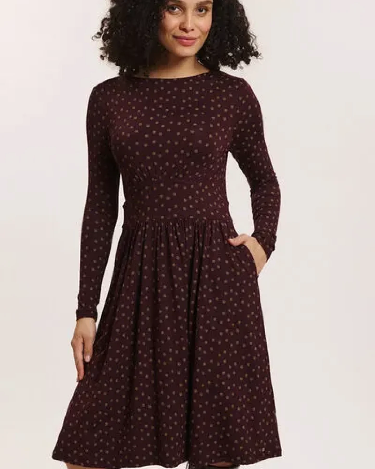 TRANQUILLO Jersey-Kleid Corinnee aus EcoVero Viskose – Ansicht 2