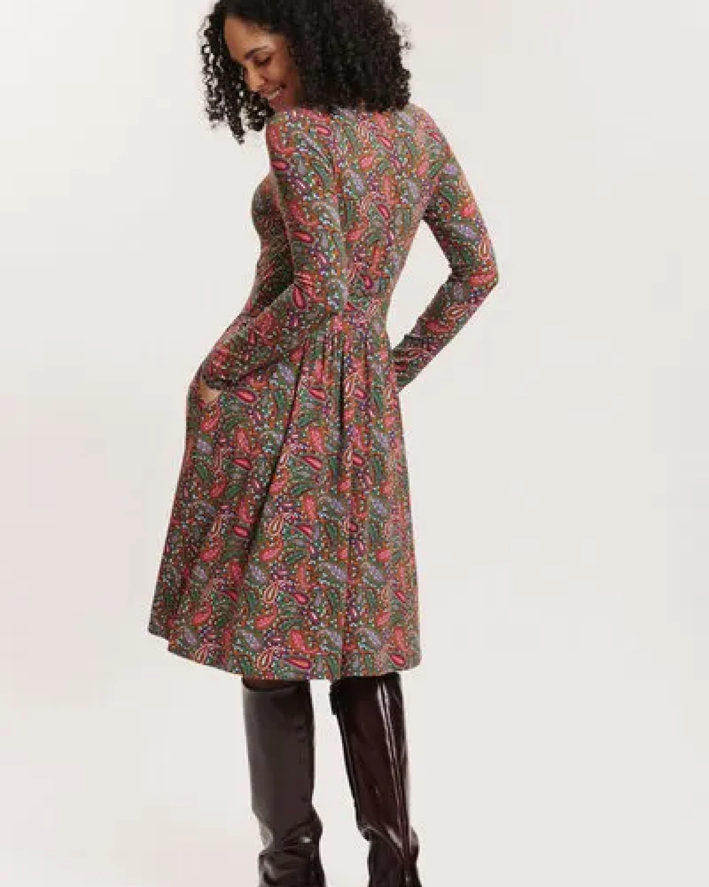 TRANQUILLO Jersey-Kleid Corinnee aus EcoVero Viskose – Ansicht 3
