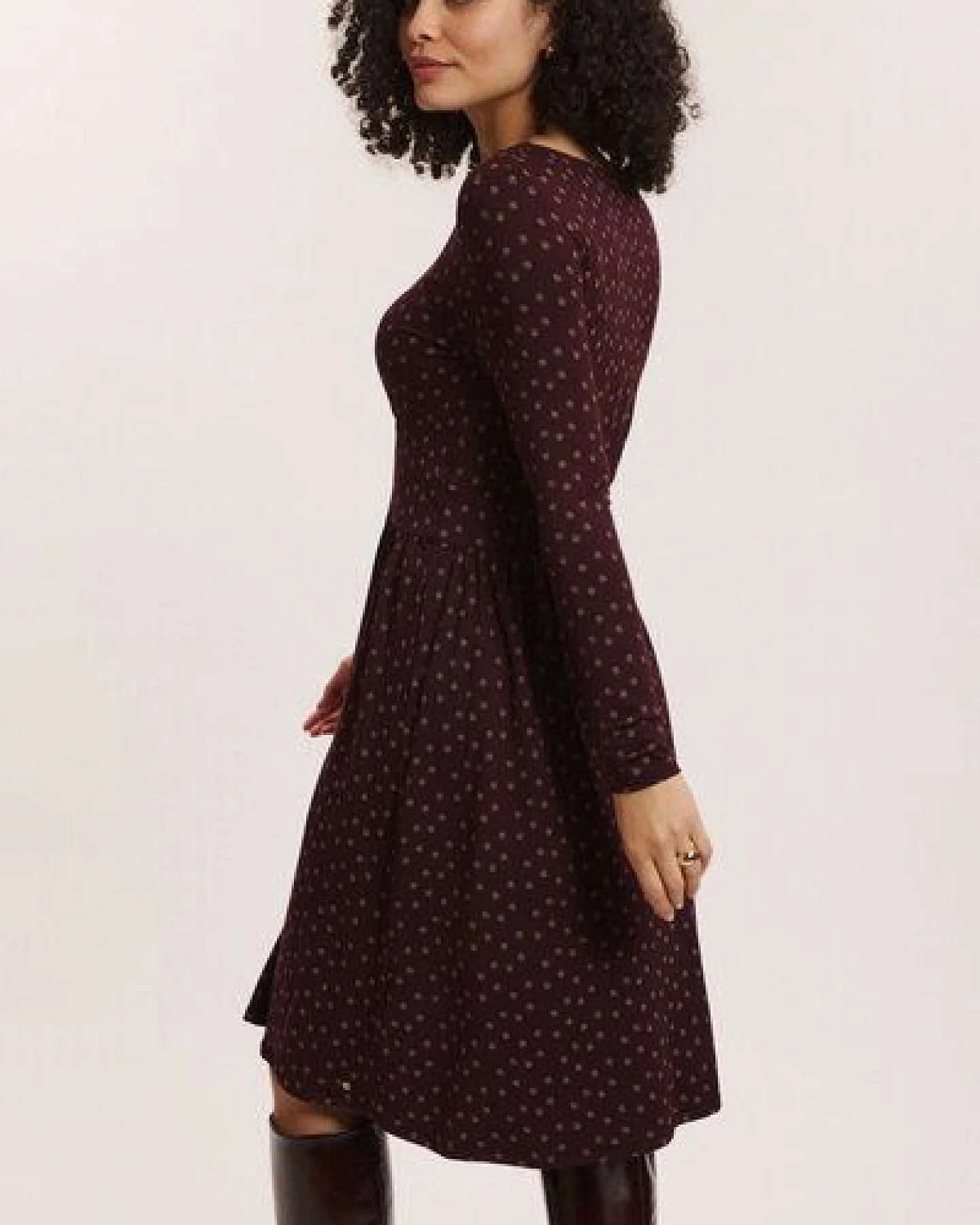 TRANQUILLO Jersey-Kleid Corinnee aus EcoVero Viskose – Ansicht 3