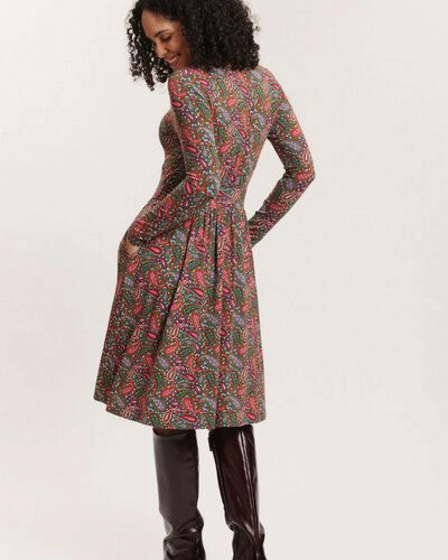 TRANQUILLO Jersey-Kleid Corinnee aus EcoVero Viskose – Ansicht 3