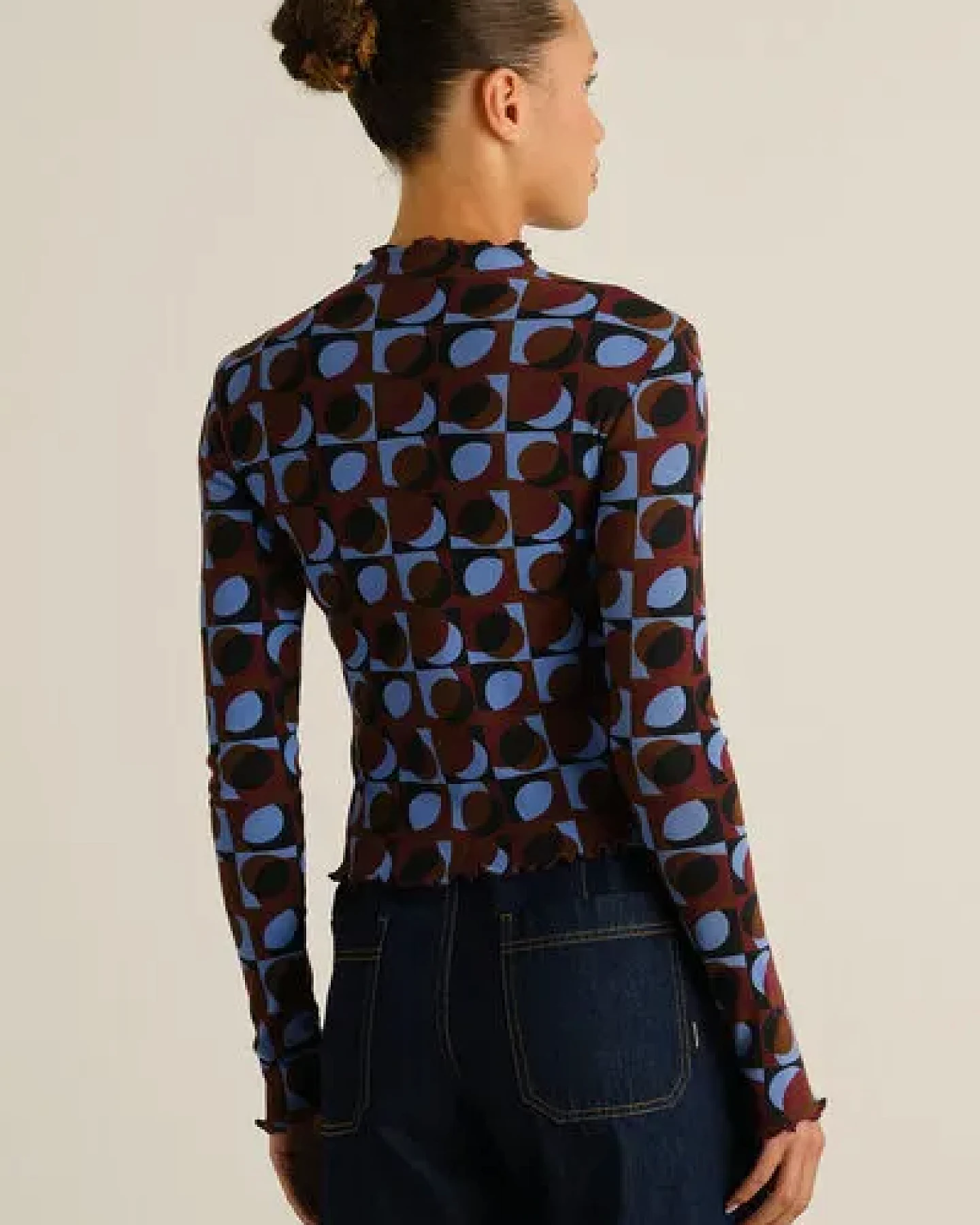 DEDICATED Langarmshirt Ryd Rib "Retro Geo" aus Biobaumwolle – Ansicht 3