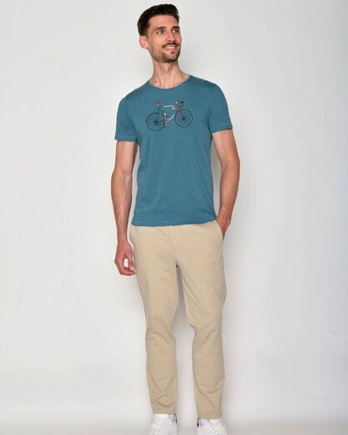 GREENBOMB Bike Enzo Spice - Sportliches T-Shirt aus Bio-Baumwolle / hochwertiger Print / GOTS / Fair & Vegan – Ansicht 2