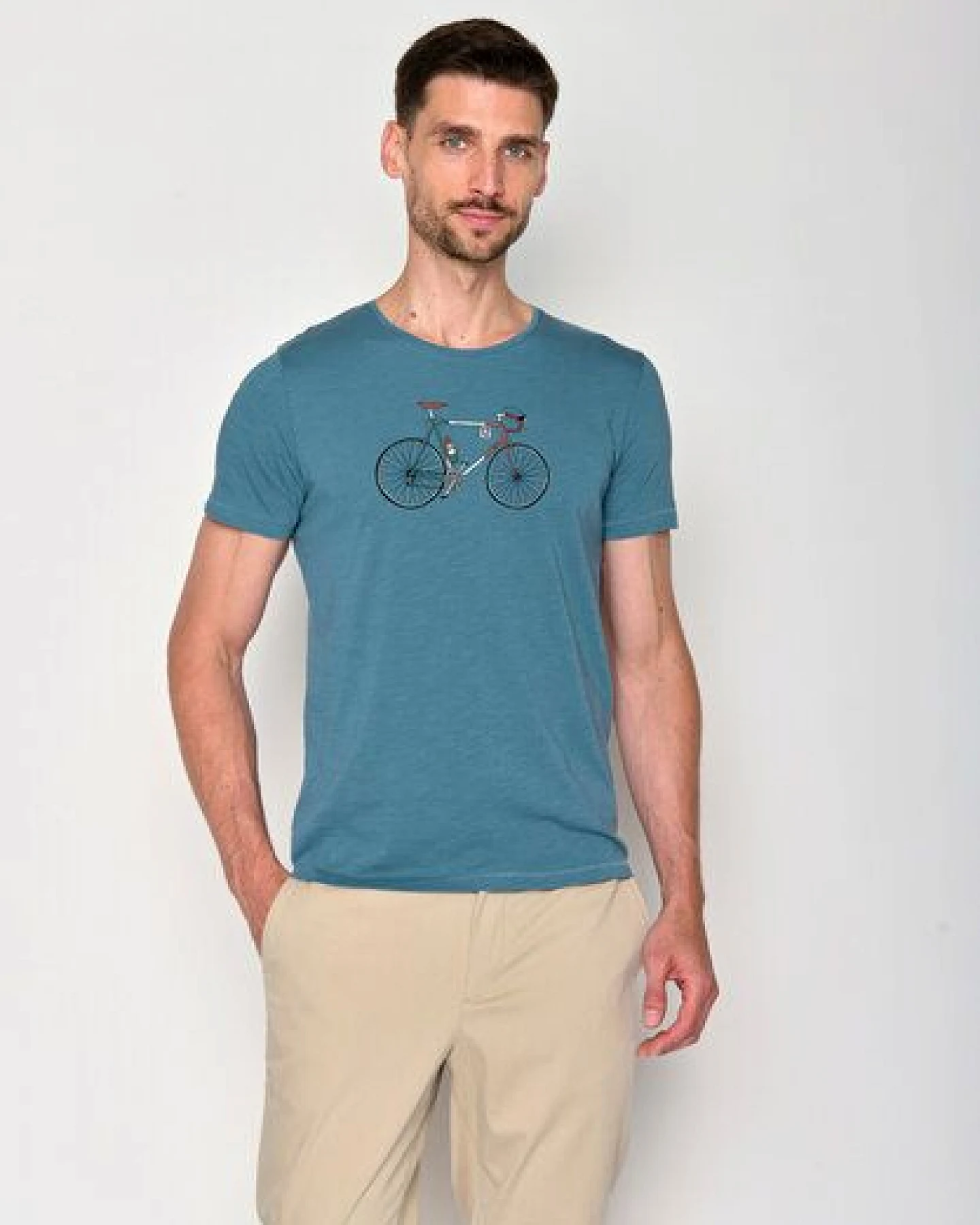 GREENBOMB Bike Enzo Spice - Sportliches T-Shirt aus Bio-Baumwolle / hochwertiger Print / GOTS / Fair & Vegan – Ansicht 3