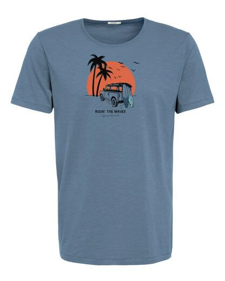 GREENBOMB Nature Car Surf Spice - Sportliches T-Shirt aus Bio-Baumwolle / hochwertiger Print / GOTS / Fair & Vegan
