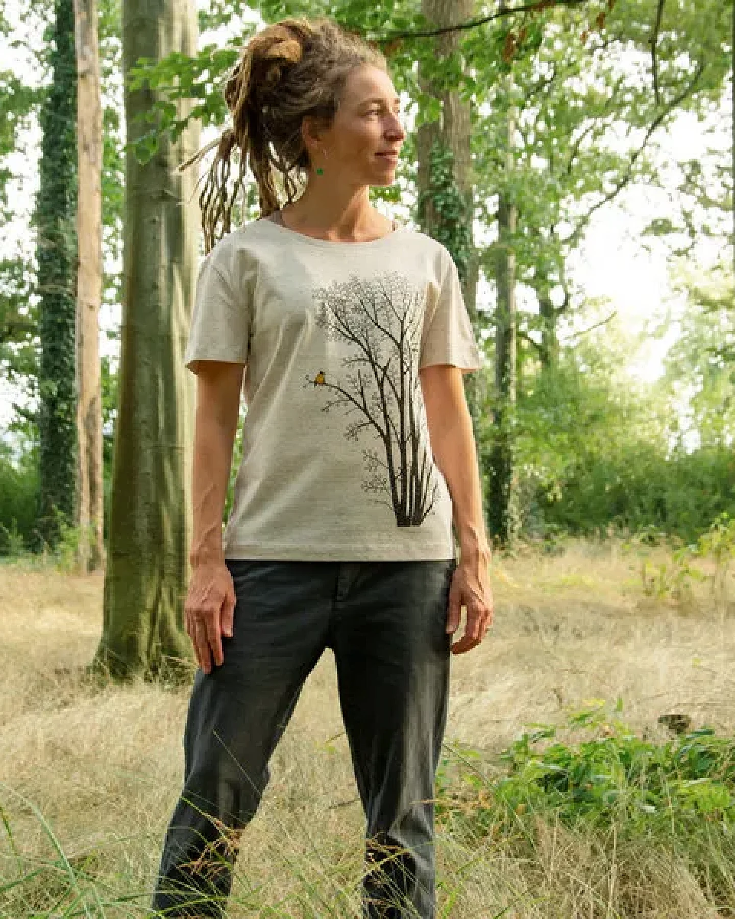 Cmig Damen T-Shirt Erle mit Elster – Ansicht 4