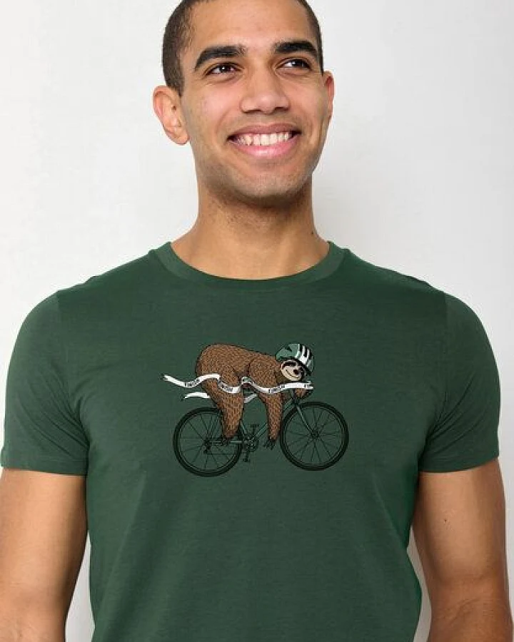 GREENBOMB Animal Finish Sloth Guide - Sportliches T-Shirt aus Bio-Baumwolle / hochwertiger Print / GOTS / Fair & Vegan