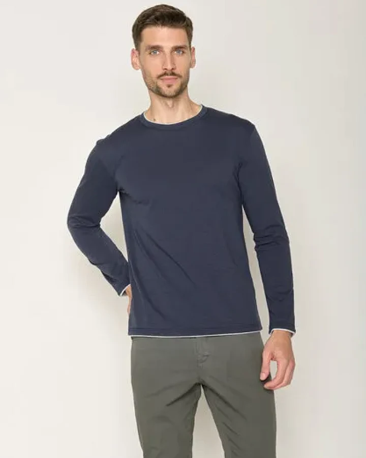GREENBOMB Basic Rough - Elegantes Longsleeve aus Bio-Baumwolle / GOTS / Fair & Vegan