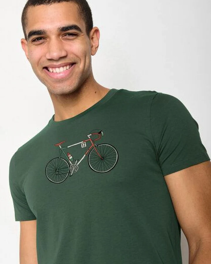 GREENBOMB Bike Enzo Guide - Sportliches T-Shirt aus Bio-Baumwolle / hochwertiger Print / GOTS / Fair & Vegan