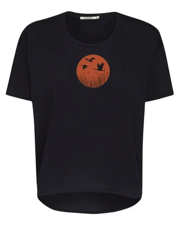 GREENBOMB Nature Stork Sun Feel - Lässiges T-Shirt aus Bio-Baumwoll Mix / hochwertiger Print / GOTS / Fair & Vegan