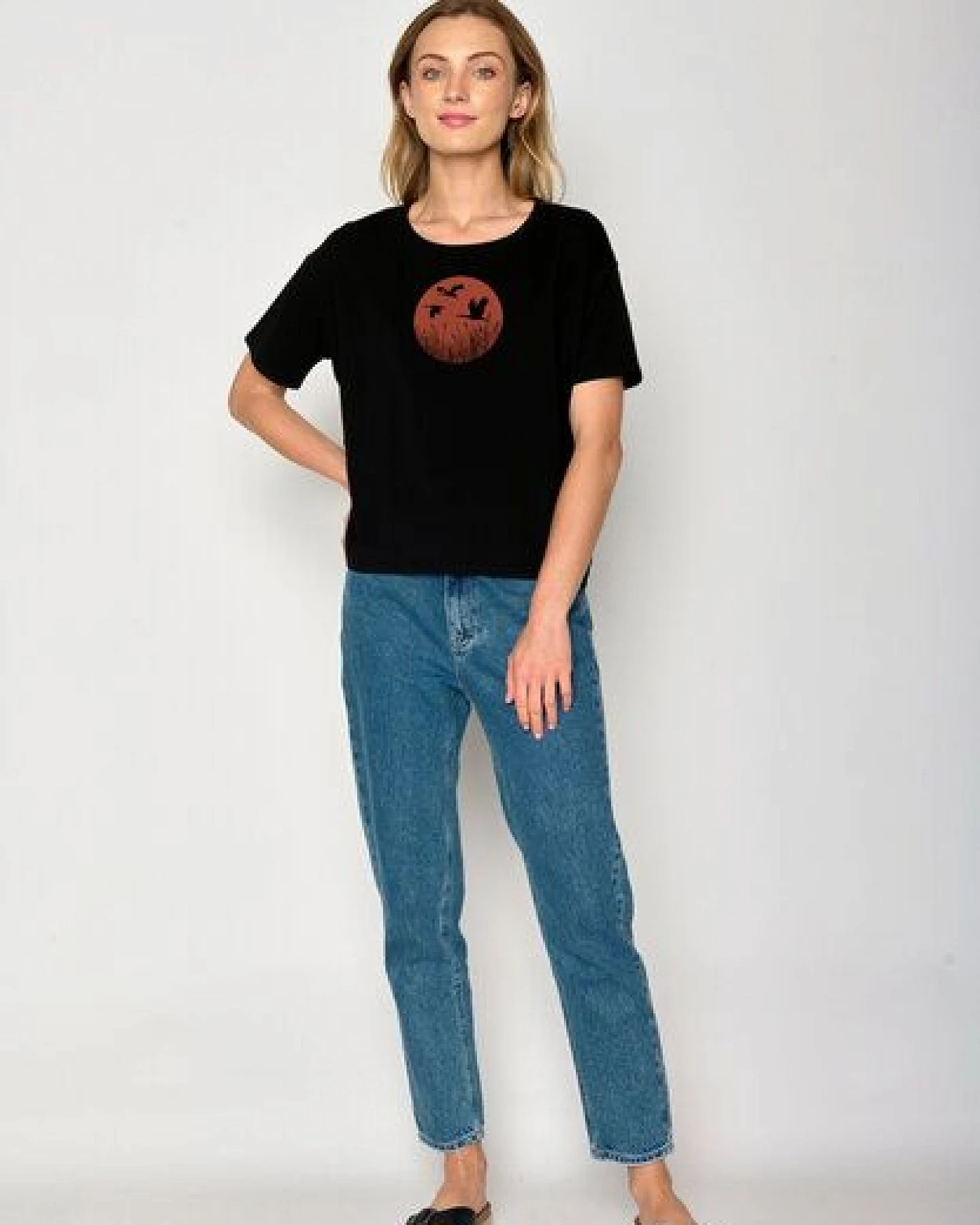 GREENBOMB Nature Stork Sun Feel - Lässiges T-Shirt aus Bio-Baumwoll Mix / hochwertiger Print / GOTS / Fair & Vegan – Ansicht 2