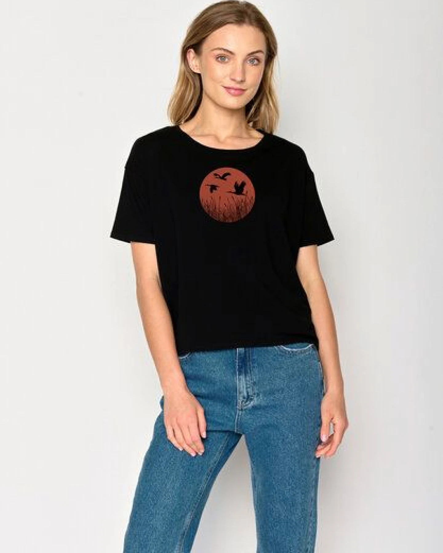 GREENBOMB Nature Stork Sun Feel - Lässiges T-Shirt aus Bio-Baumwoll Mix / hochwertiger Print / GOTS / Fair & Vegan – Ansicht 3