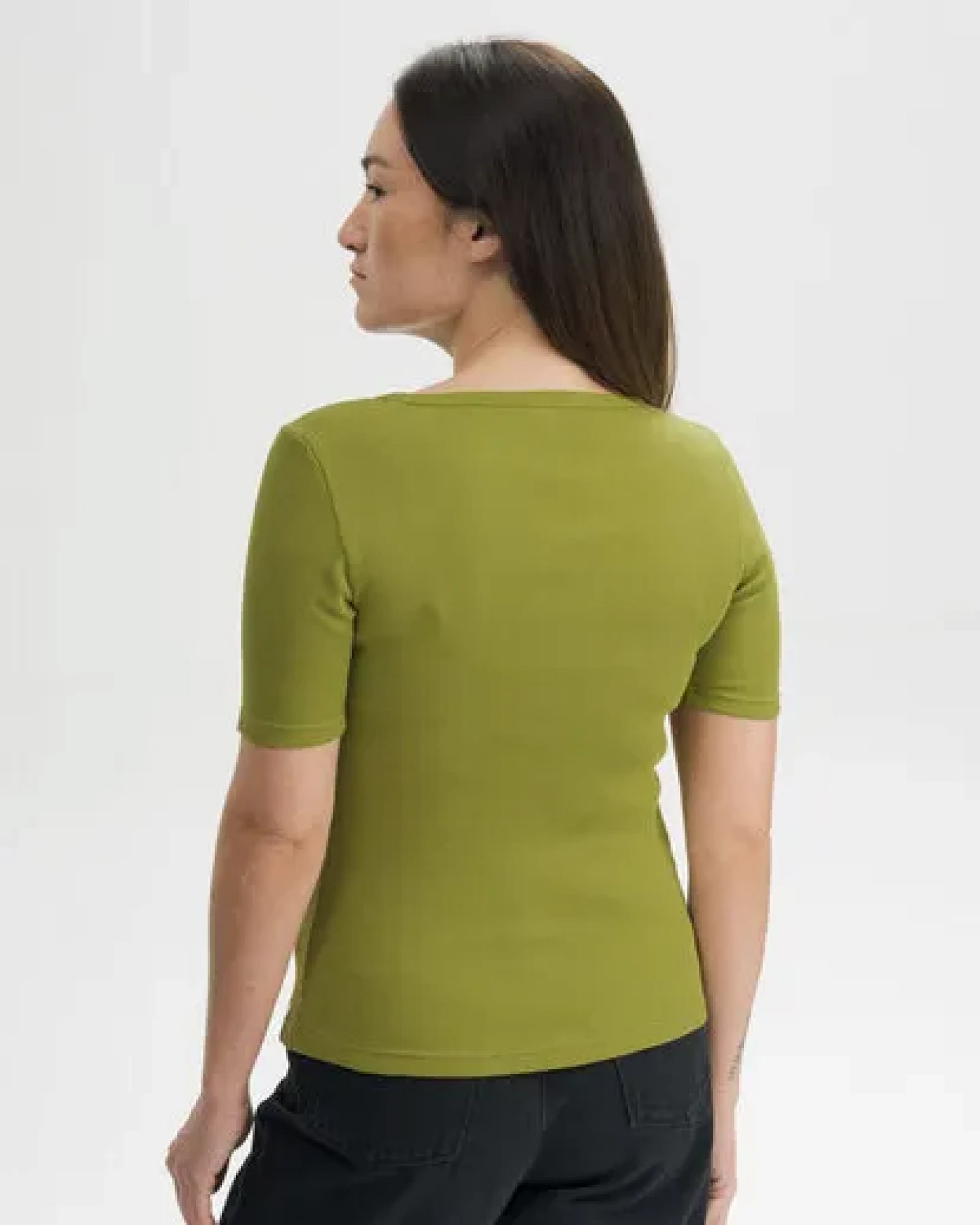 MELA Ripp T-Shirt Style JASLEEN aus 100% Bio-Baumwolle – Ansicht 2