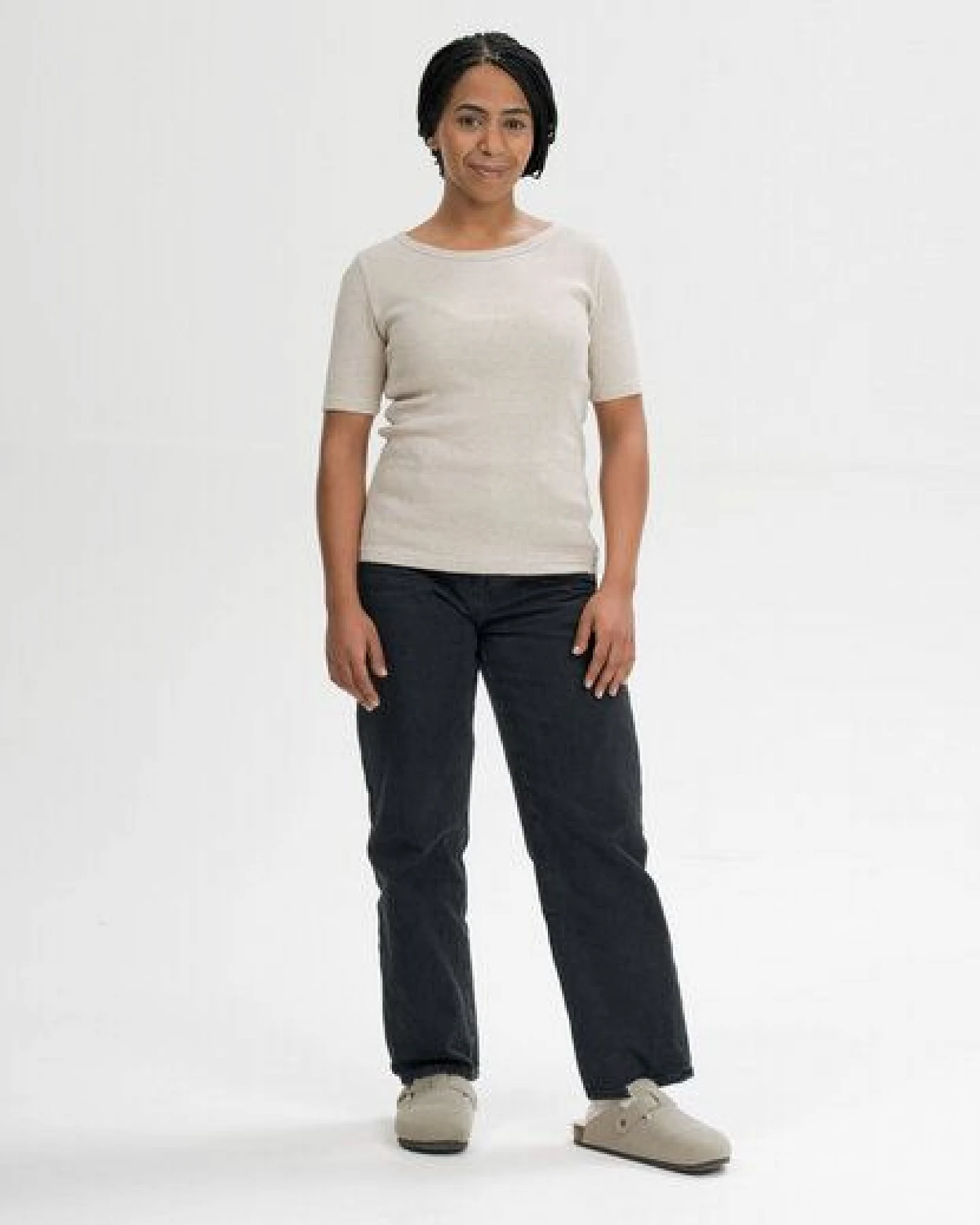 MELA Ripp T-Shirt Style JASLEEN aus 100% Bio-Baumwolle – Ansicht 3
