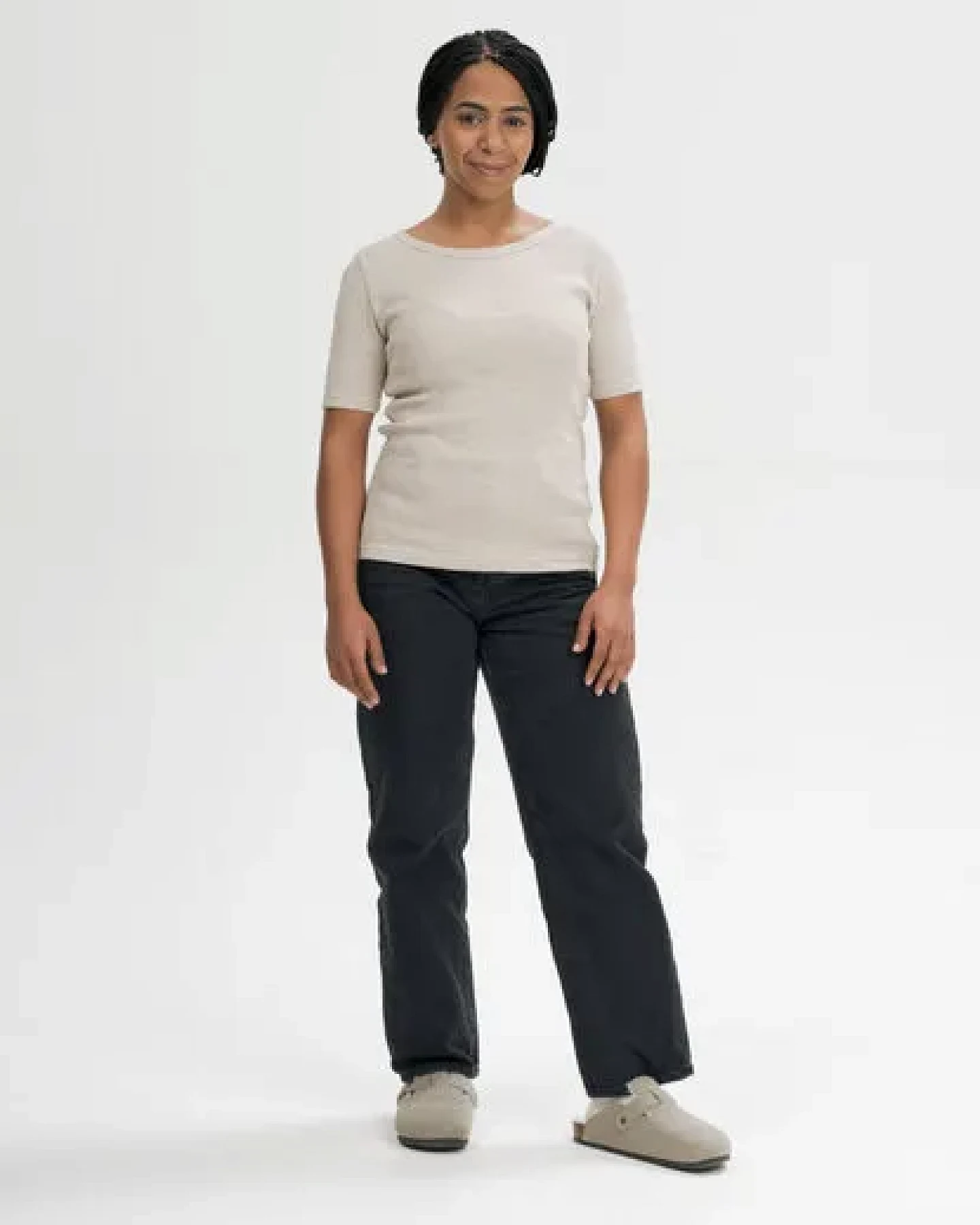 MELA Ripp T-Shirt Style JASLEEN aus 100% Bio-Baumwolle – Ansicht 3
