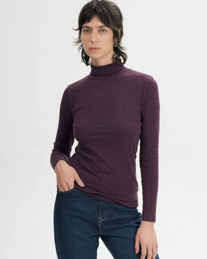 Produktseite: MELA Turtleneck Shirt Style ANCHAL aus 100% Bio-Baumwolle