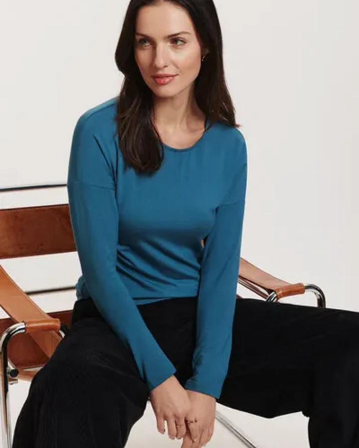 TRANQUILLO Basic-Shirt Felicee aus EcoVero Viskose