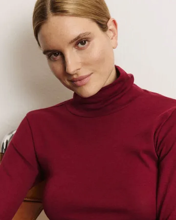 TRANQUILLO Longsleeve Marryy aus Wolle-Baumwolle-Jersey