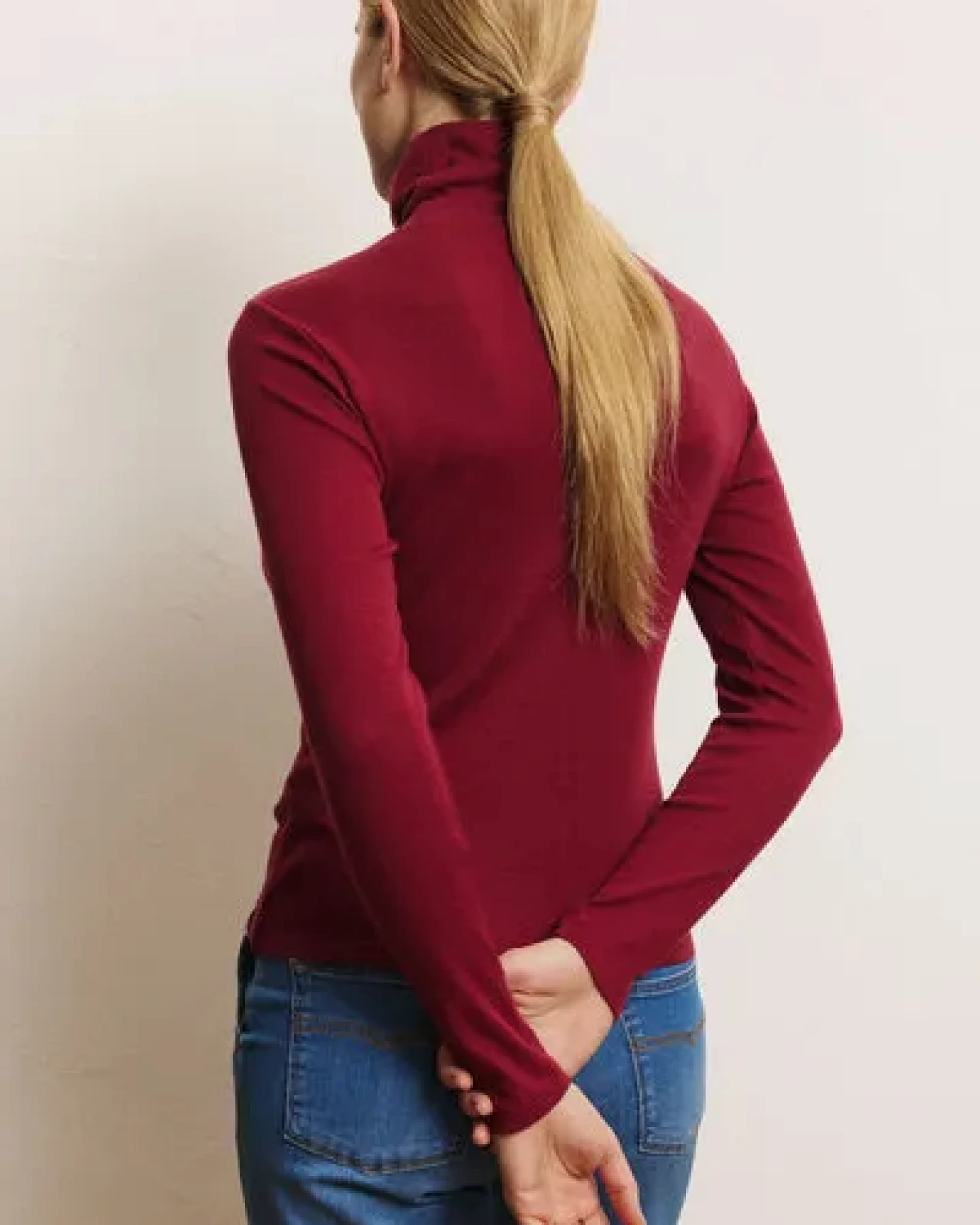 TRANQUILLO Longsleeve Marryy aus Wolle-Baumwolle-Jersey – Ansicht 3