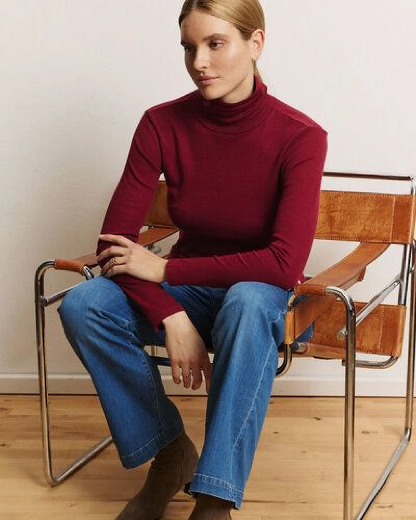 TRANQUILLO Longsleeve Marryy aus Wolle-Baumwolle-Jersey – Ansicht 4