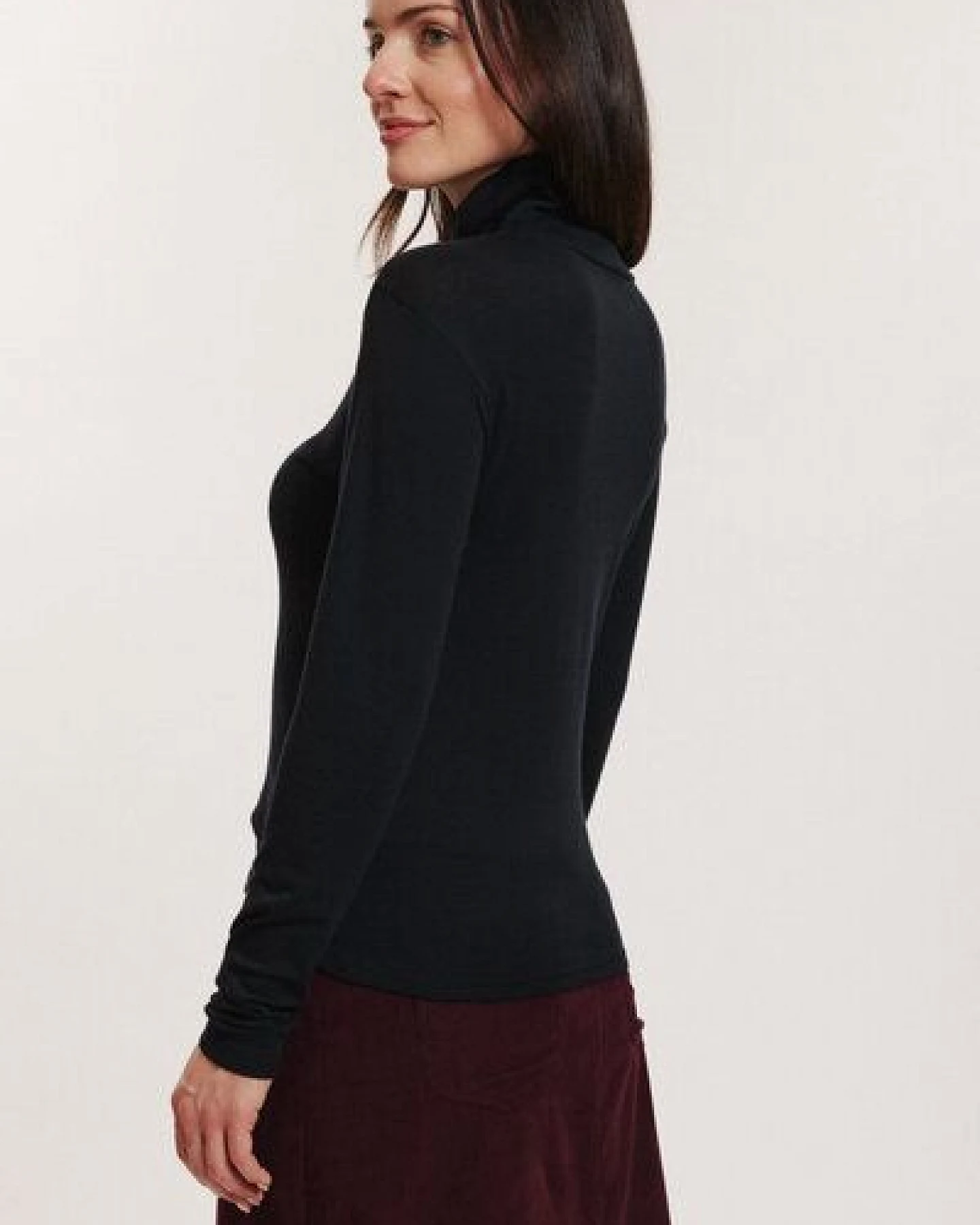 TRANQUILLO Longsleeve Marryy aus Wolle-Baumwolle-Jersey – Ansicht 2