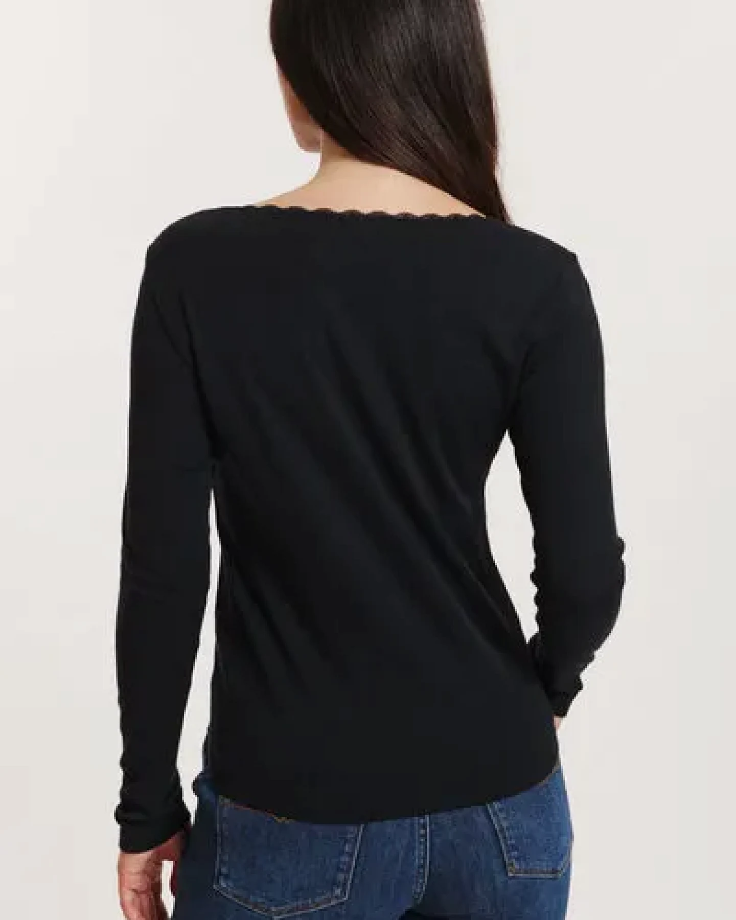 TRANQUILLO Longsleeve Noemiee aus Wolle-Baumwolle-Jersey – Ansicht 3