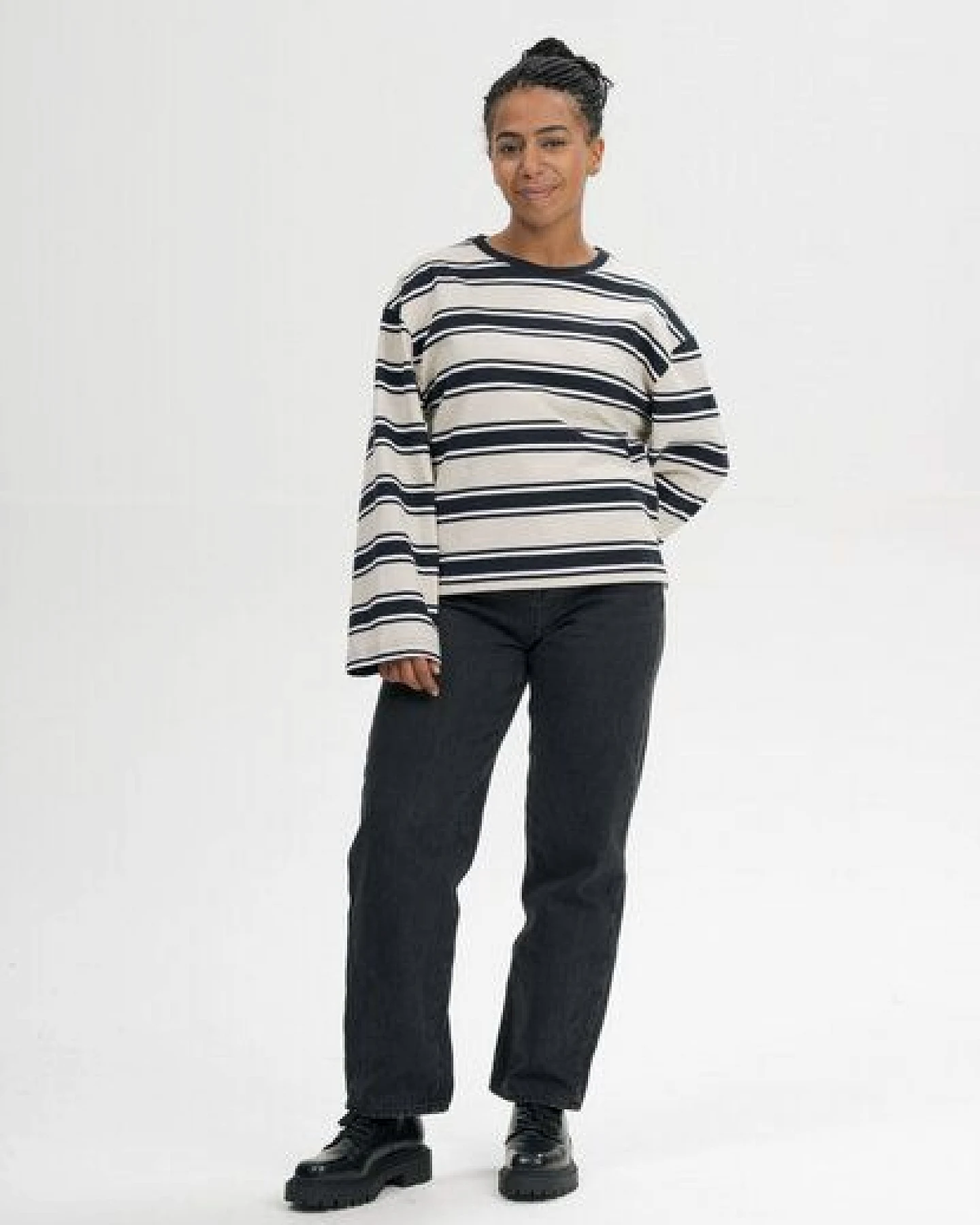 MELA Oversized Langarmshirt schwer Style SANGEETHA aus 100% Bio-Baumwolle – Ansicht 3