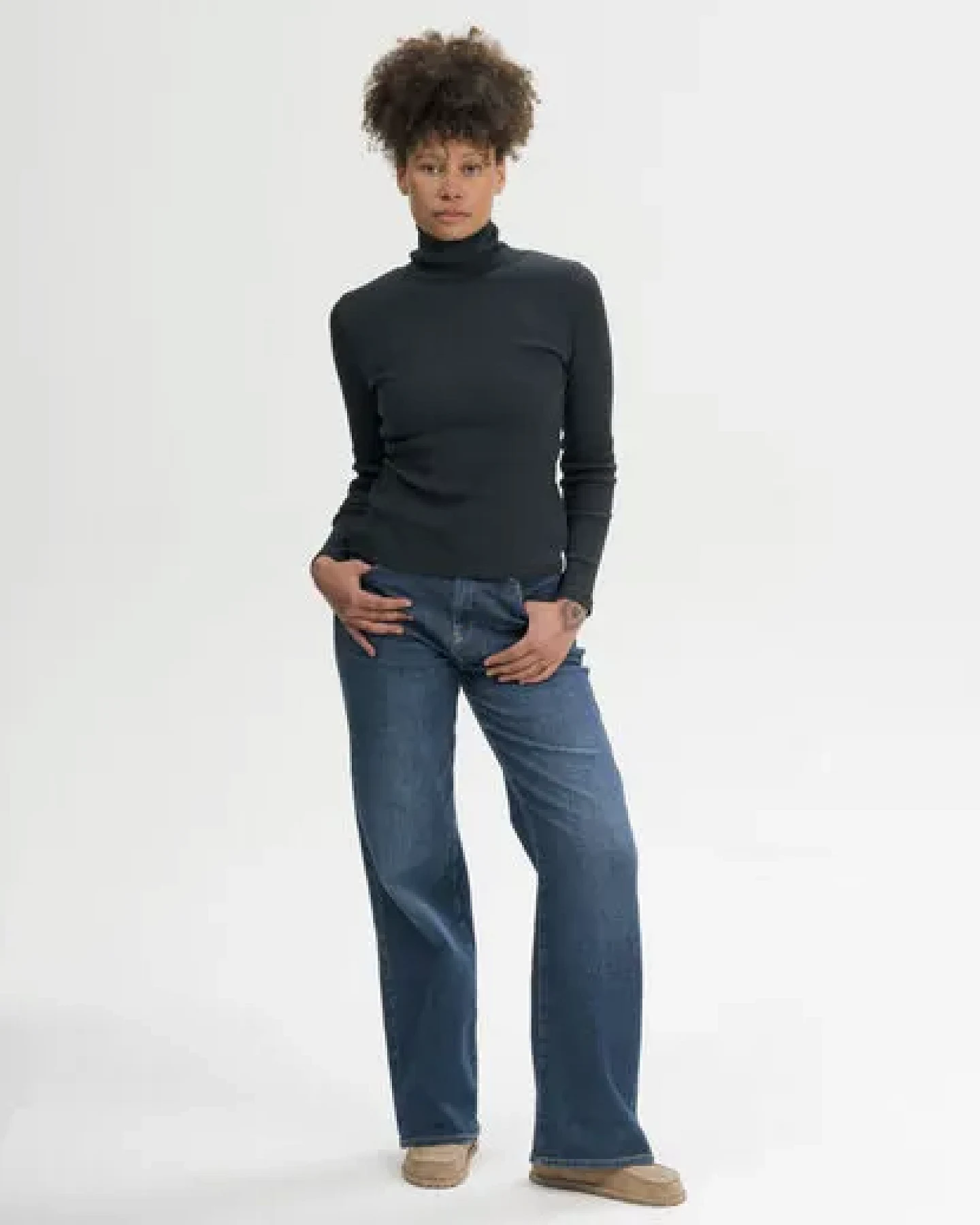 MELA Ripp Rollkragen Langarmshirt Style MUNLI aus 100% Bio-Baumwolle – Ansicht 3