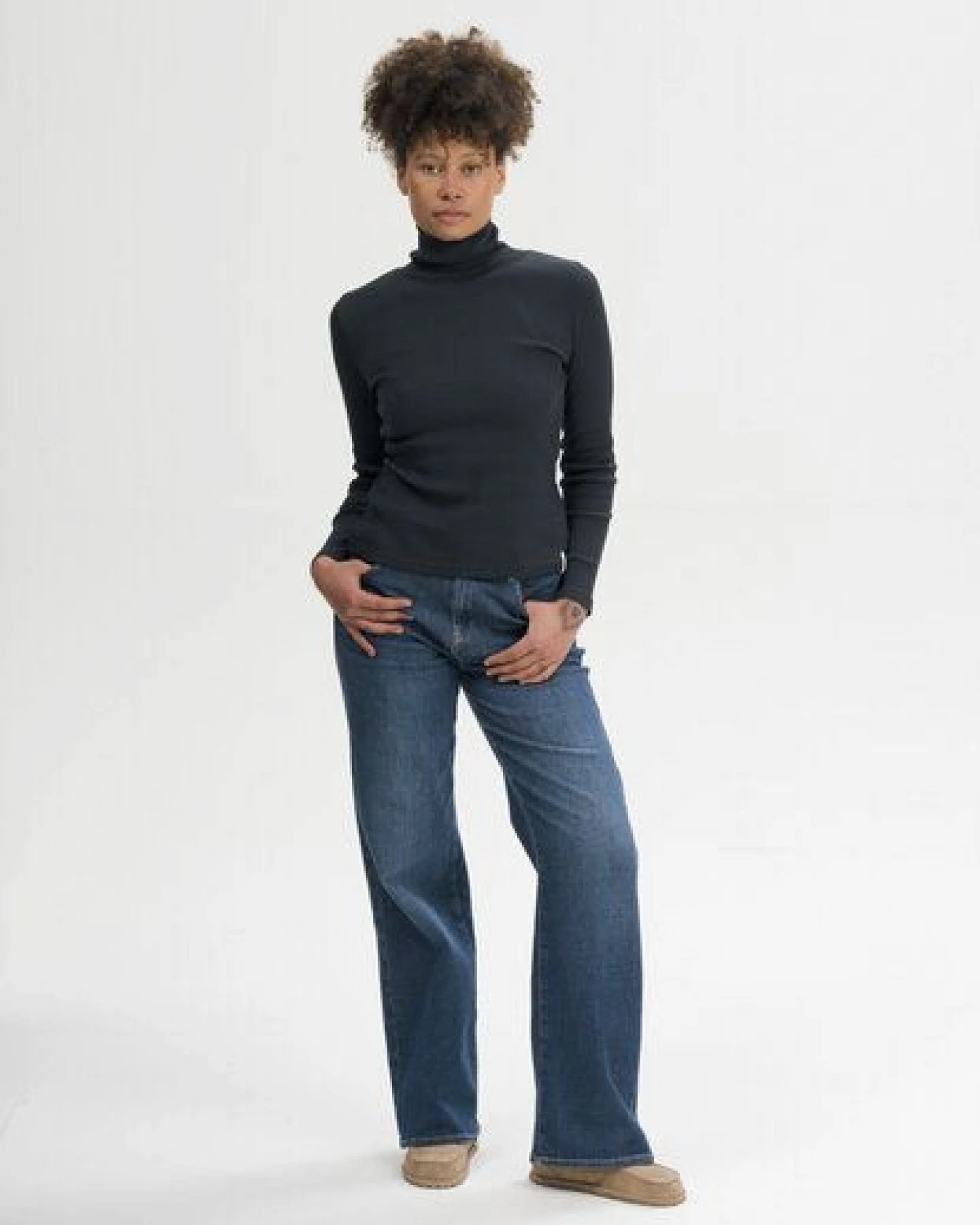 MELA Ripp Rollkragen Langarmshirt Style MUNLI aus 100% Bio-Baumwolle – Ansicht 3