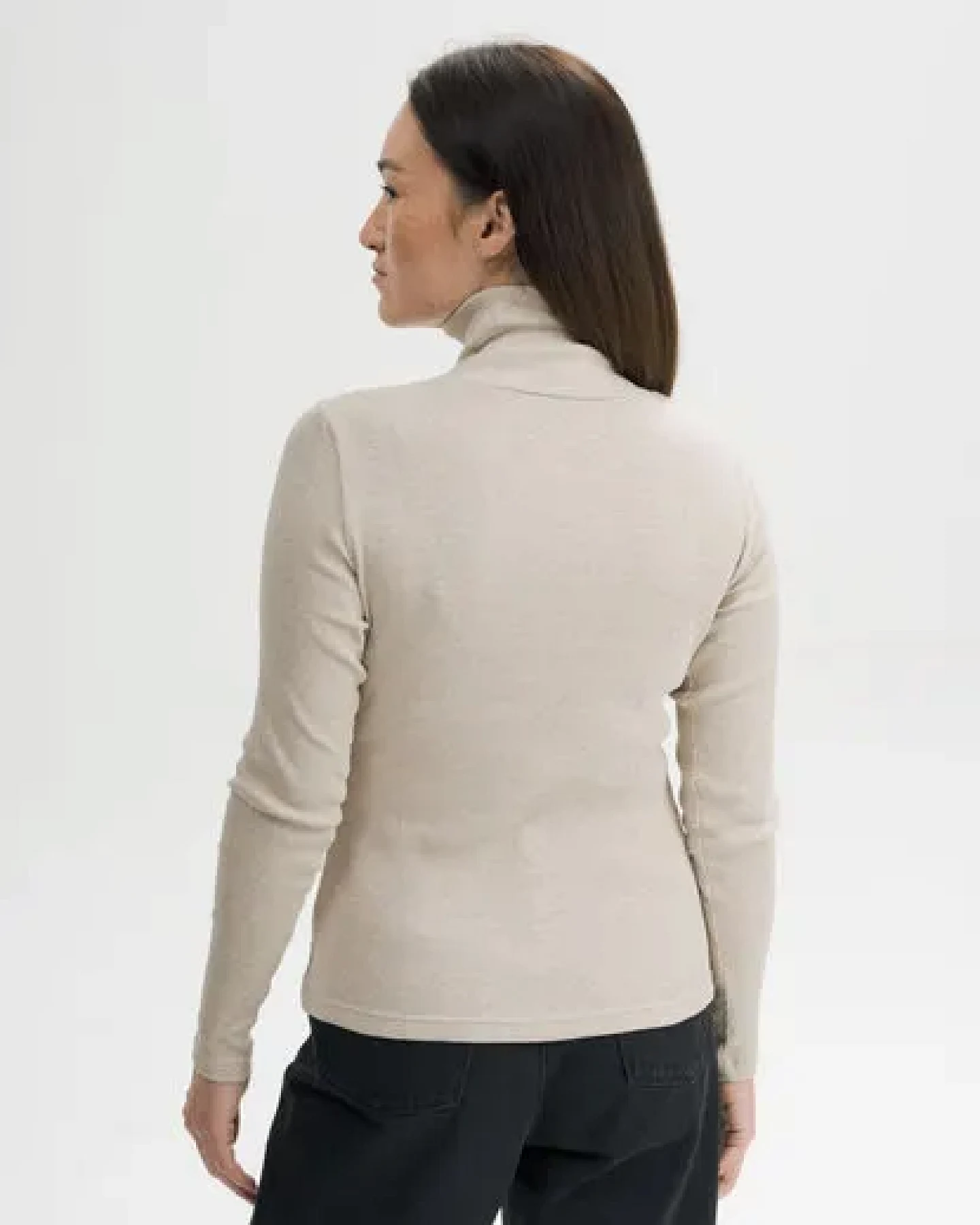MELA Ripp Rollkragen Langarmshirt Style MUNLI aus 100% Bio-Baumwolle – Ansicht 2