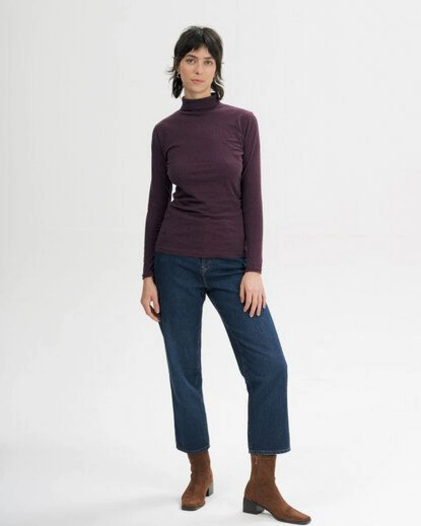 MELA Turtleneck Shirt Style ANCHAL aus 100% Bio-Baumwolle – Ansicht 3