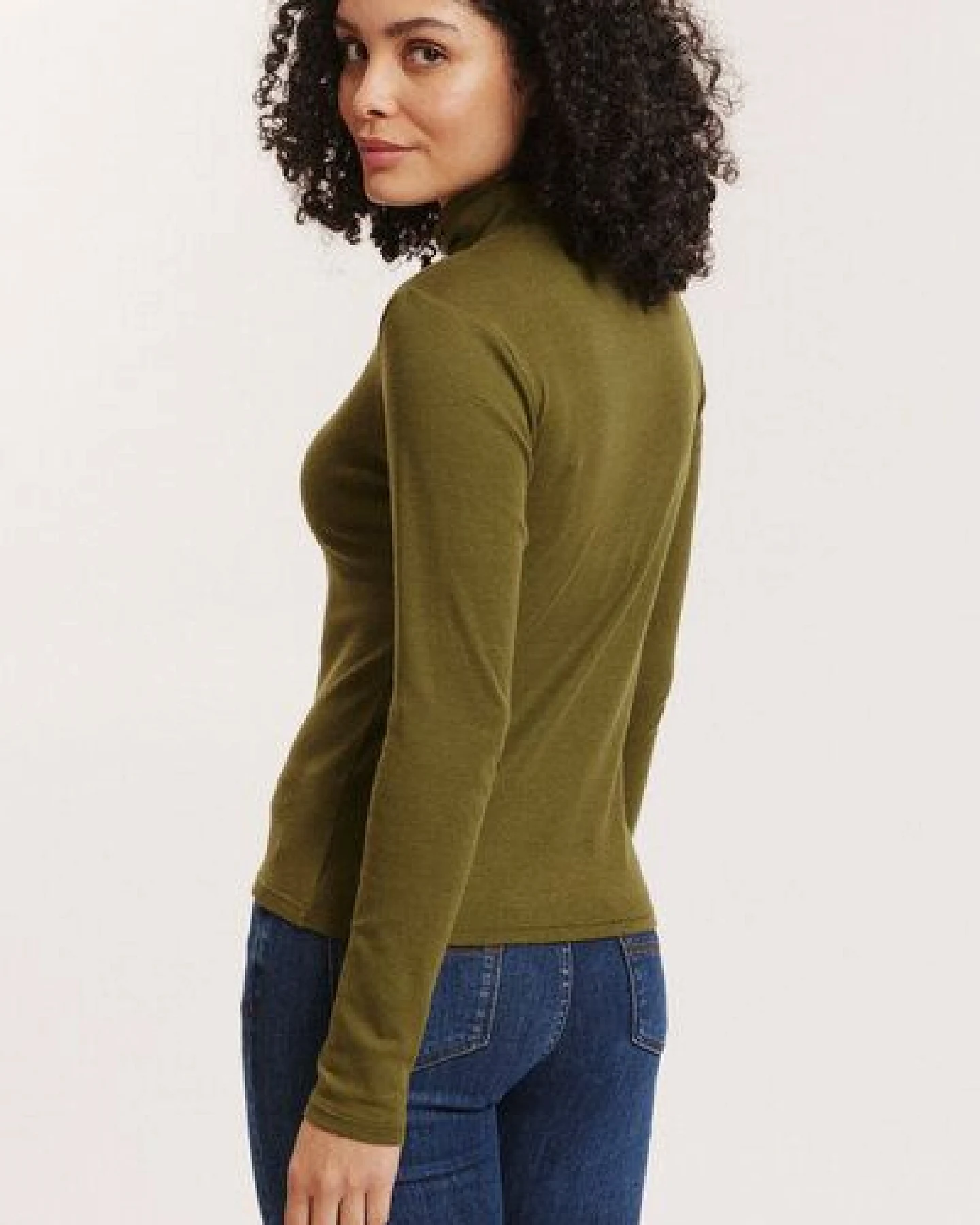TRANQUILLO Longsleeve Marryy aus Wolle-Baumwolle-Jersey – Ansicht 3