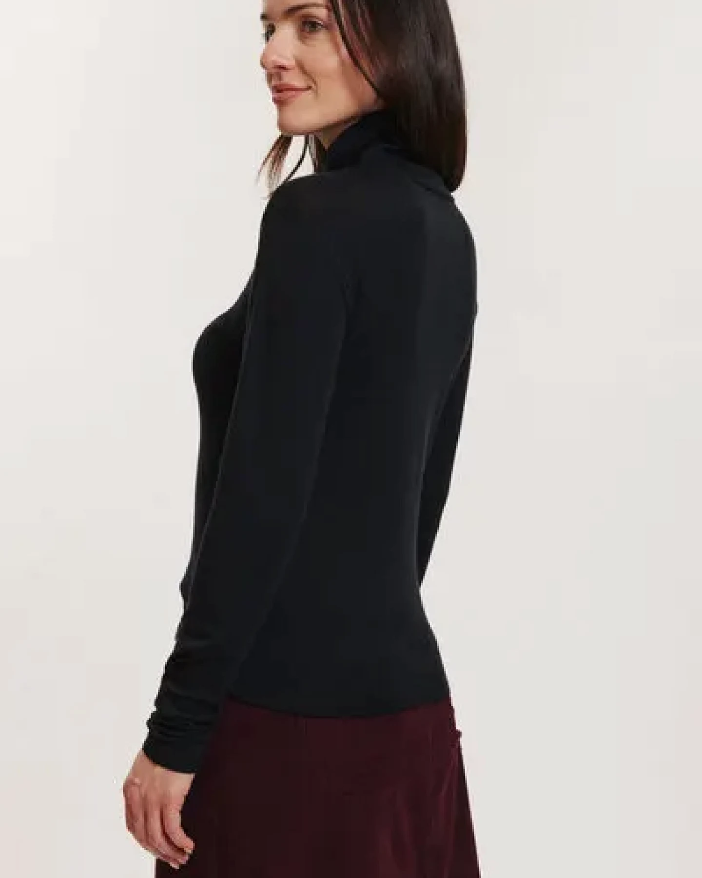 TRANQUILLO Longsleeve Marryy aus Wolle-Baumwolle-Jersey – Ansicht 2