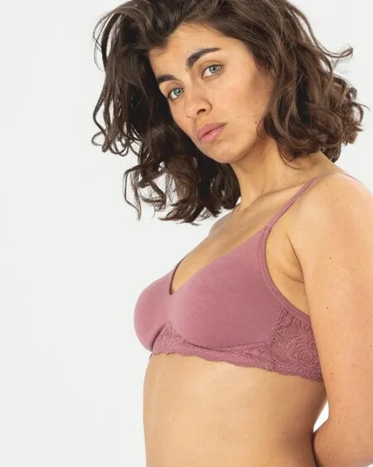 erlich textil Elisabeth bügelloser BH mit Spitze aus Bio-Baumwolle, made in Europe – Ansicht 2