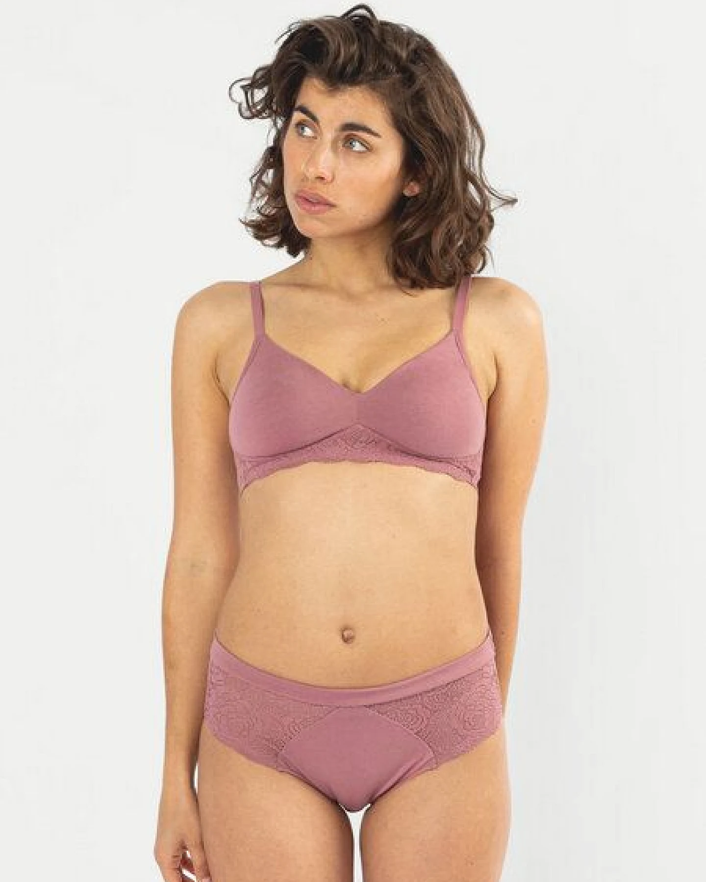 erlich textil Elisabeth bügelloser BH mit Spitze aus Bio-Baumwolle, made in Europe – Ansicht 3