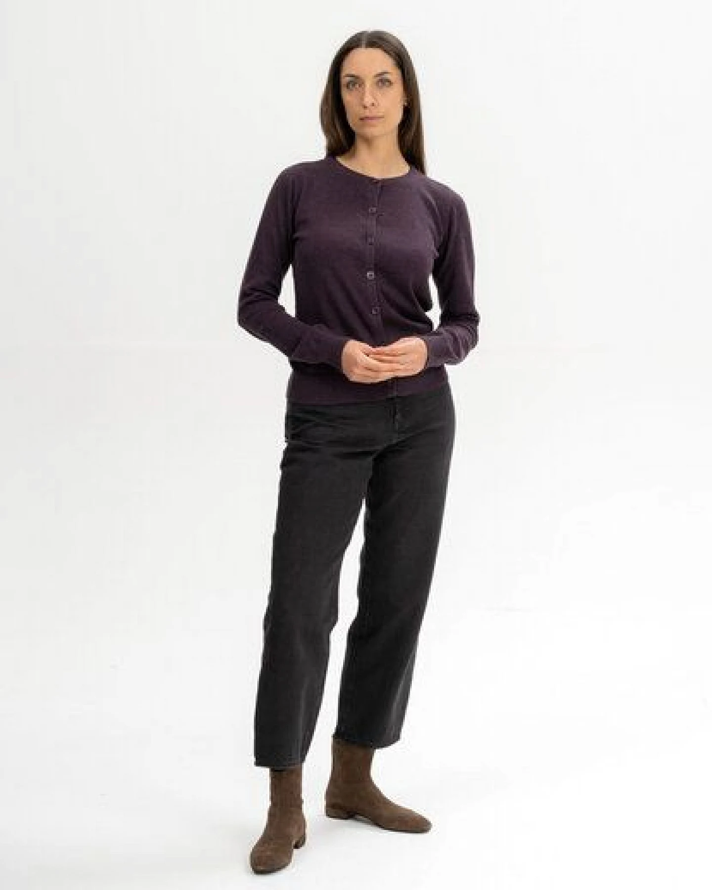 MELA Feinstrick Cardigan Style NAMEEN aus 100% Bio-Baumwolle – Ansicht 3