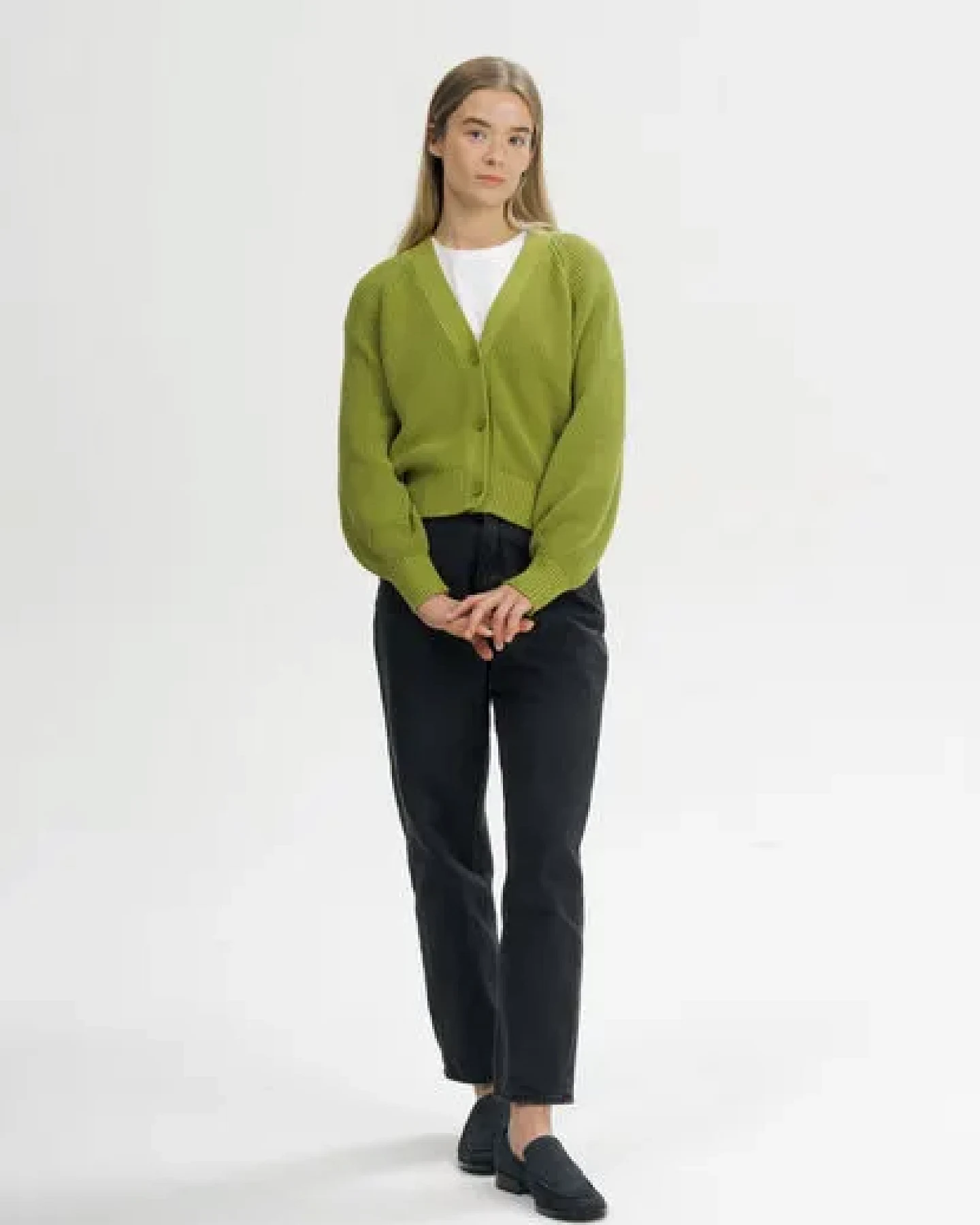 MELA Rippstrick Cardigan Style BHUMA aus 100% Bio-Baumwolle – Ansicht 3