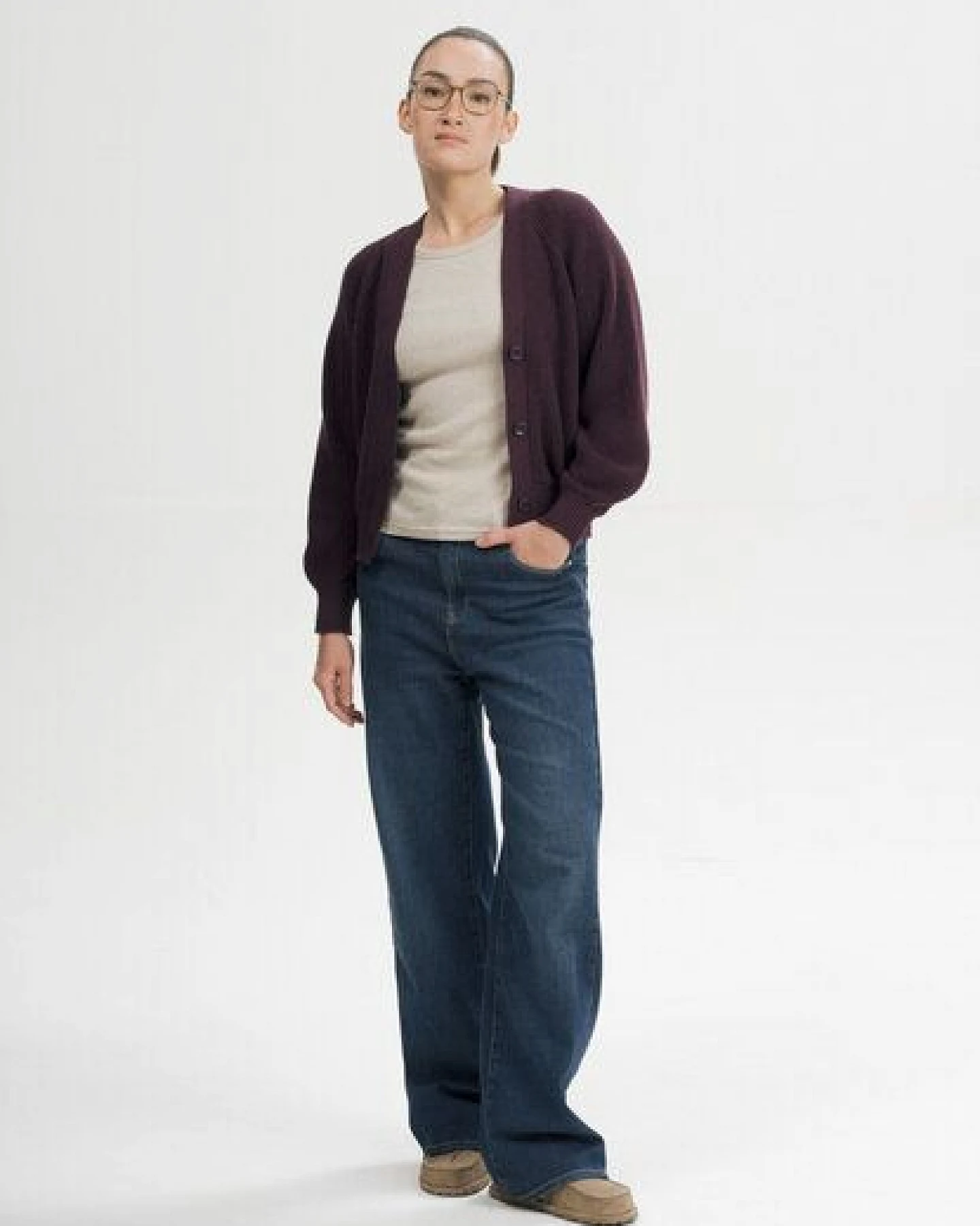 MELA Rippstrick Cardigan Style BHUMA aus 100% Bio-Baumwolle – Ansicht 3