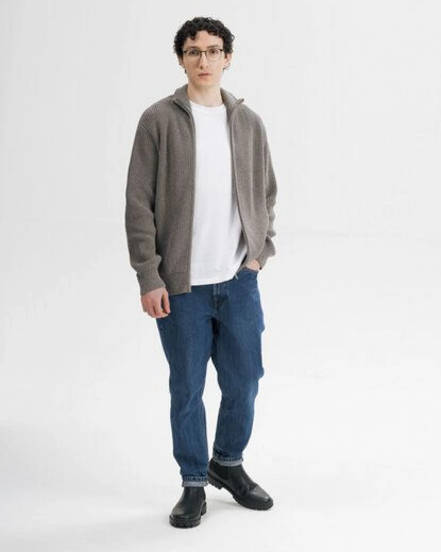 MELA Rippstrick Jacke Style TAKSH aus 100% Bio-Baumwolle – Ansicht 3