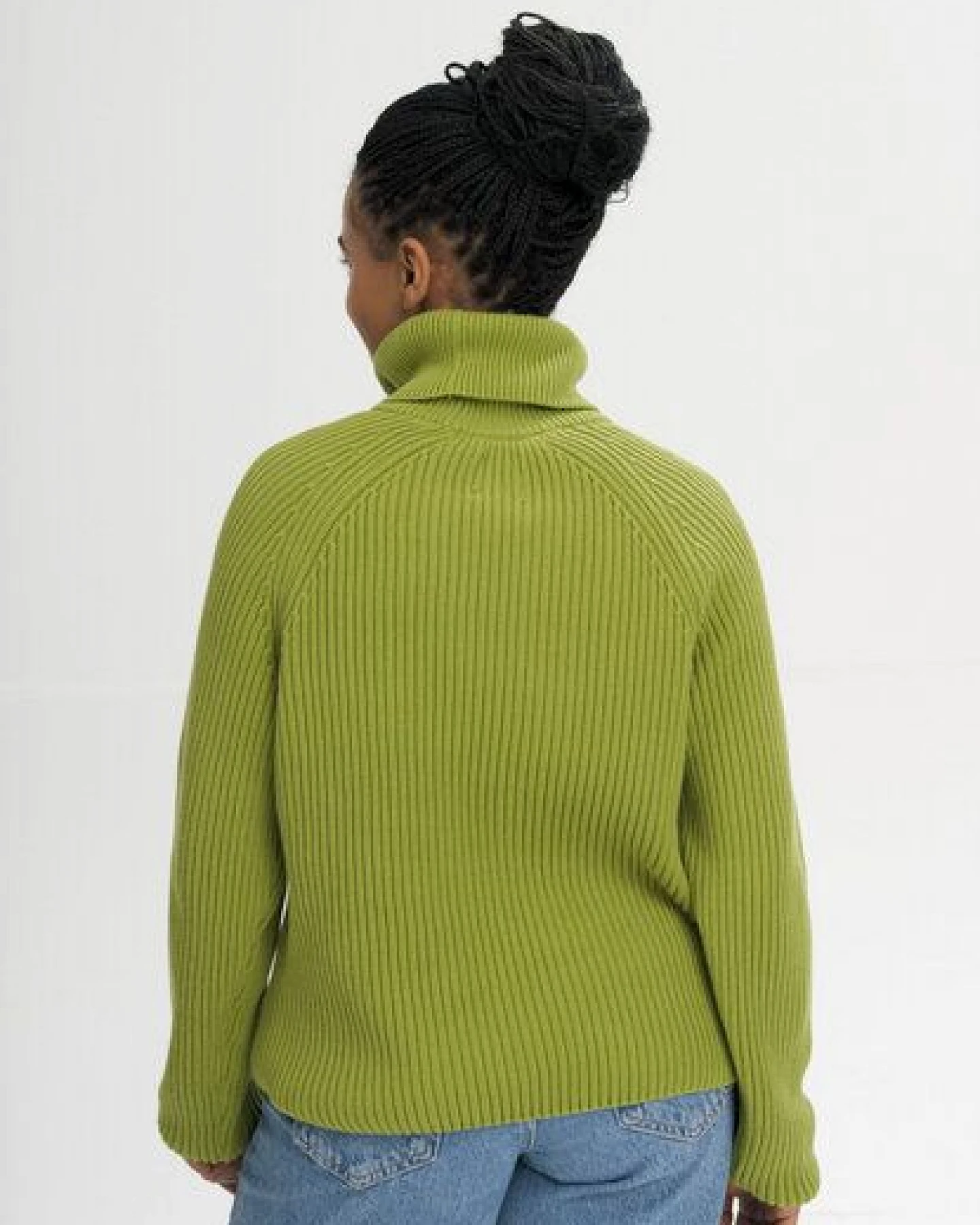 MELA Rippstrick Rollkragenpullover Style CHIRHA aus 100% Bio-Baumwolle – Ansicht 2