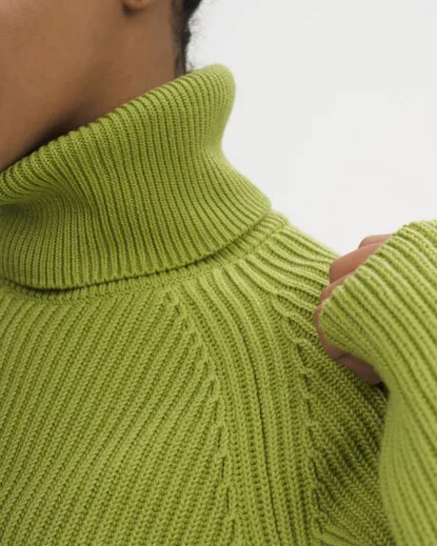 MELA Rippstrick Rollkragenpullover Style CHIRHA aus 100% Bio-Baumwolle – Ansicht 4