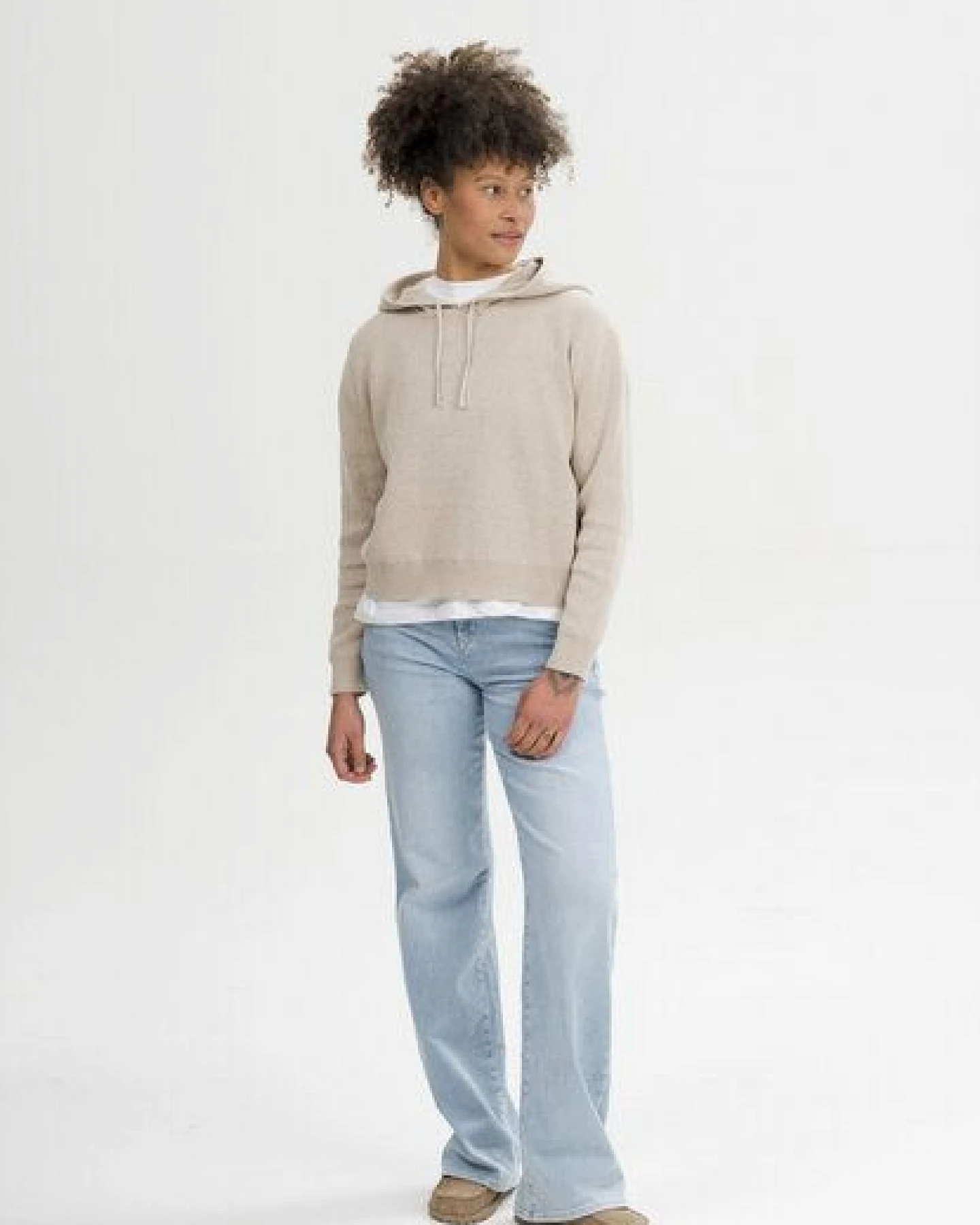 MELA Strick Kapuzenpullover Style JANISHA aus 100% Bio-Baumwolle – Ansicht 3