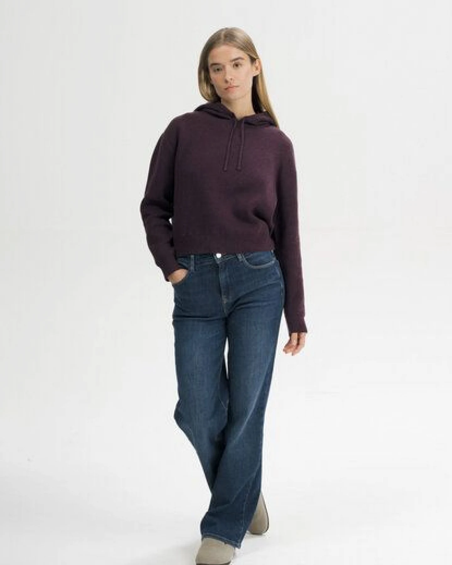 MELA Strick Kapuzenpullover Style JANISHA aus 100% Bio-Baumwolle – Ansicht 3