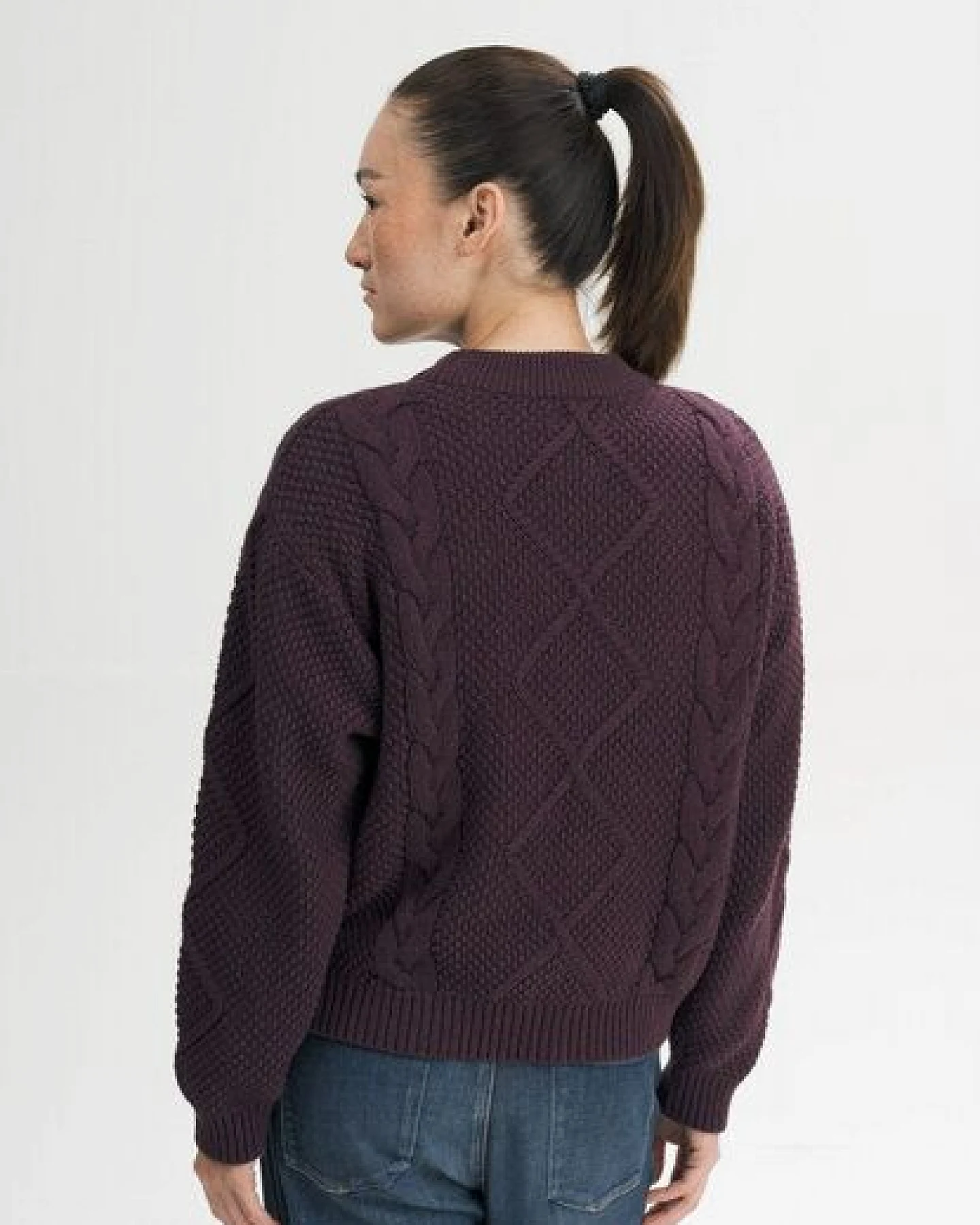 MELA Zopfmuster Strickpullover Style SAMAIRA aus 100% Bio-Baumwolle – Ansicht 2