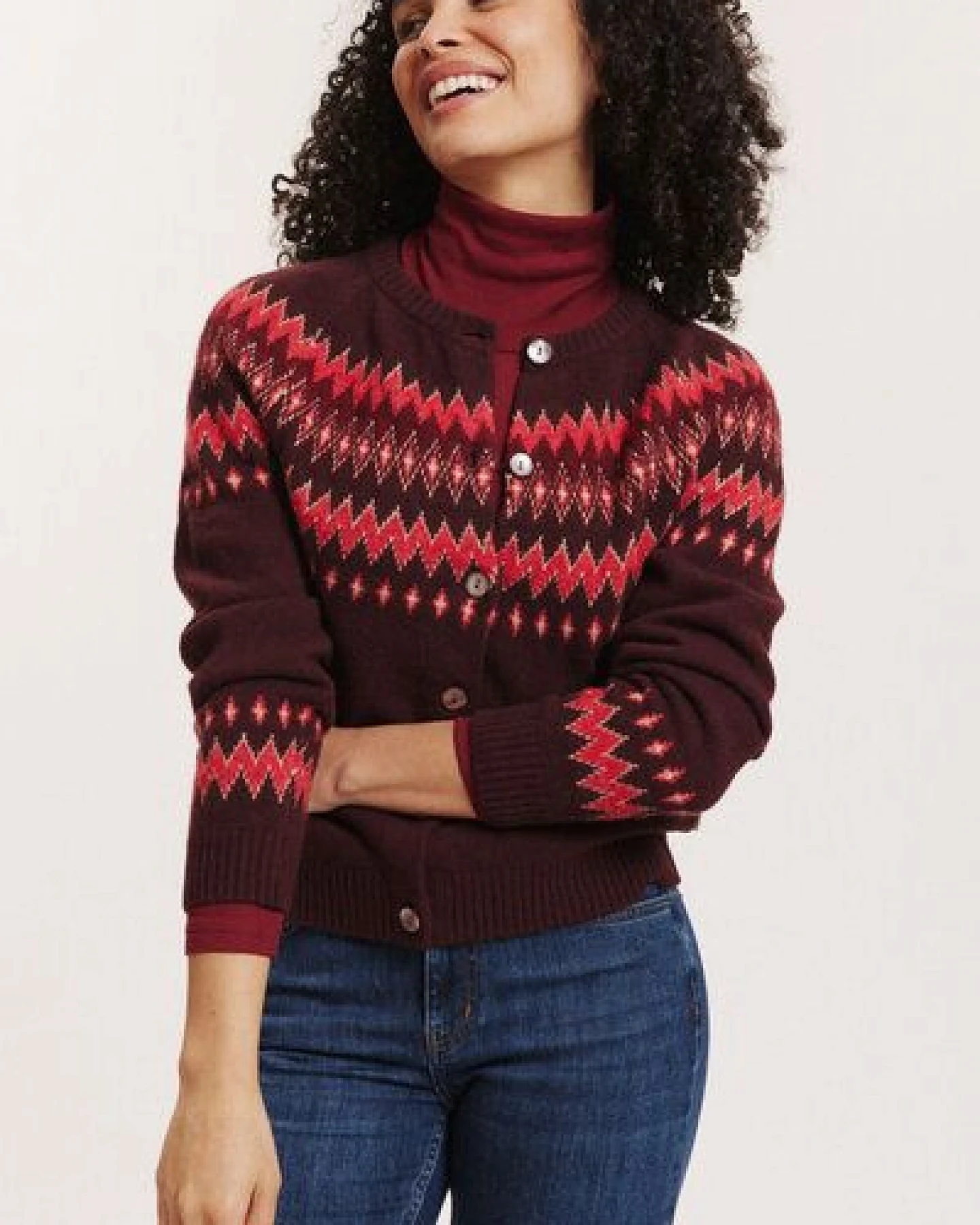 TRANQUILLO Cardigan Leonaa aus Lammwolle – Ansicht 4